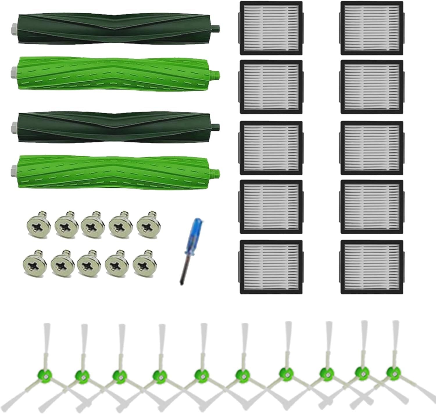 Replacement Parts Main Brushes HEPA ilters & Side Brushes Compatible with iRobot Roomba J7+ Combo, Combo J9+,Combo 10 MAX Vacuum Accessories
