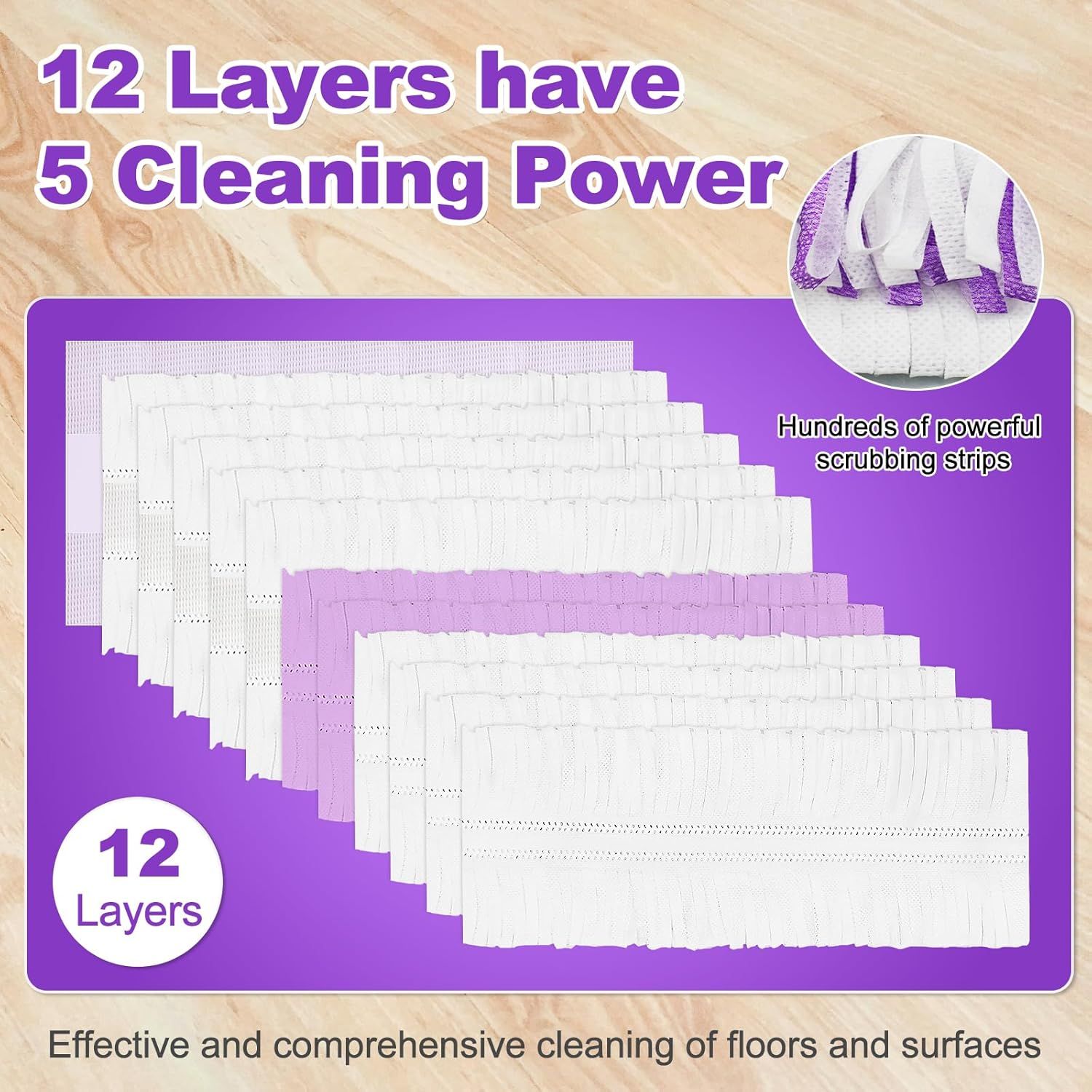 30 Pack Valuable Disposable Mopping Pad Reills Compatible with Swier PowerMop, Power Mop Reill Pads Replacements or Swier Power Mop Spray Mop Dry&Wet Pads Reills or Multi-Surace loor Clean