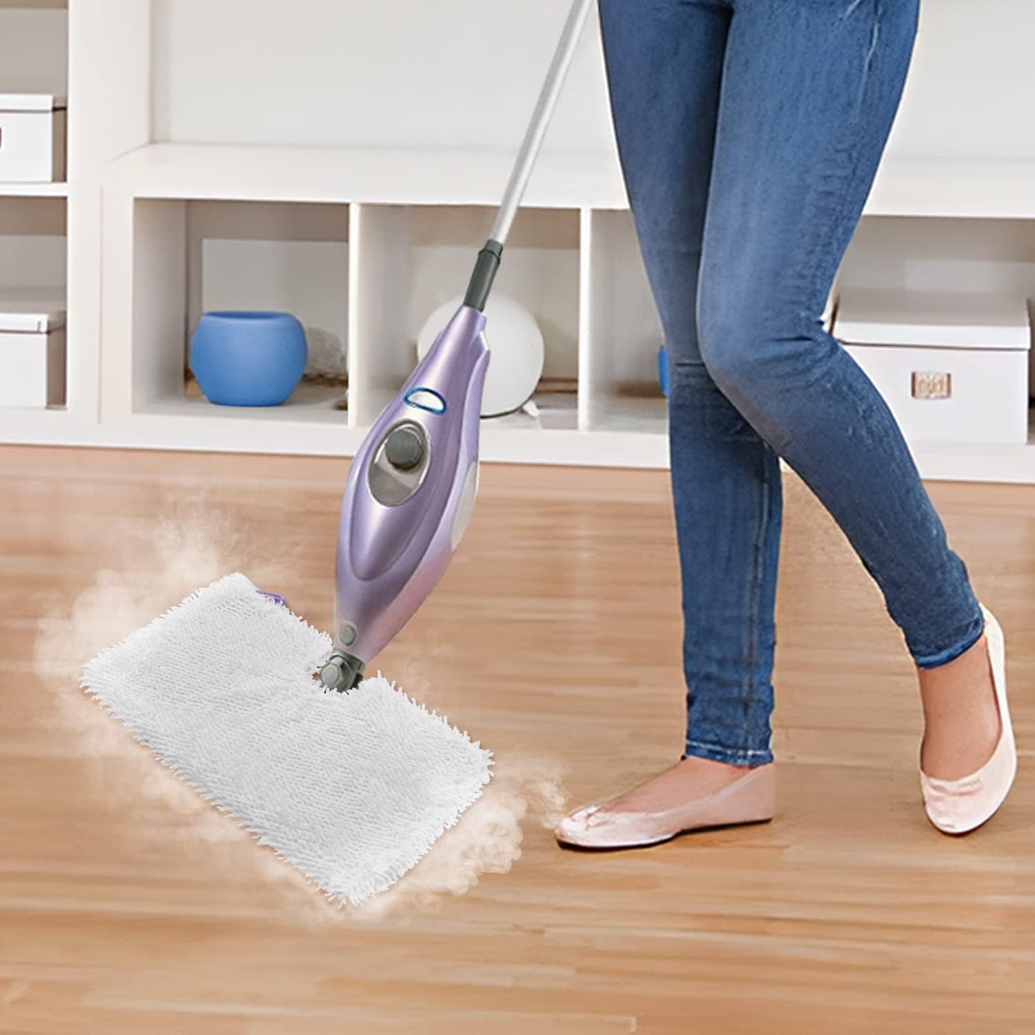 6 Pack Microiber Steam Mop Replacement Pads or Shark Steam Mops S3500 Series S3501 S3601 S3550 S3901 SE450 S3801CO S3601D S2901 S2902 Steam Pocket Mop Pads loor Cleaning Reusable or Shark Mop Pads