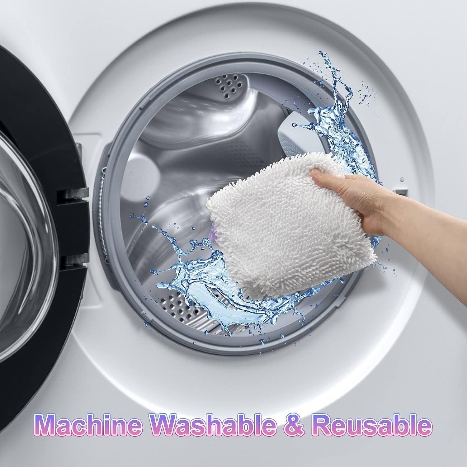 6 Pack Microiber Steam Mop Replacement Pads or Shark Steam Mops S3500 Series S3501 S3601 S3550 S3901 SE450 S3801CO S3601D S2901 S2902 Steam Pocket Mop Pads loor Cleaning Reusable or Shark Mop Pads