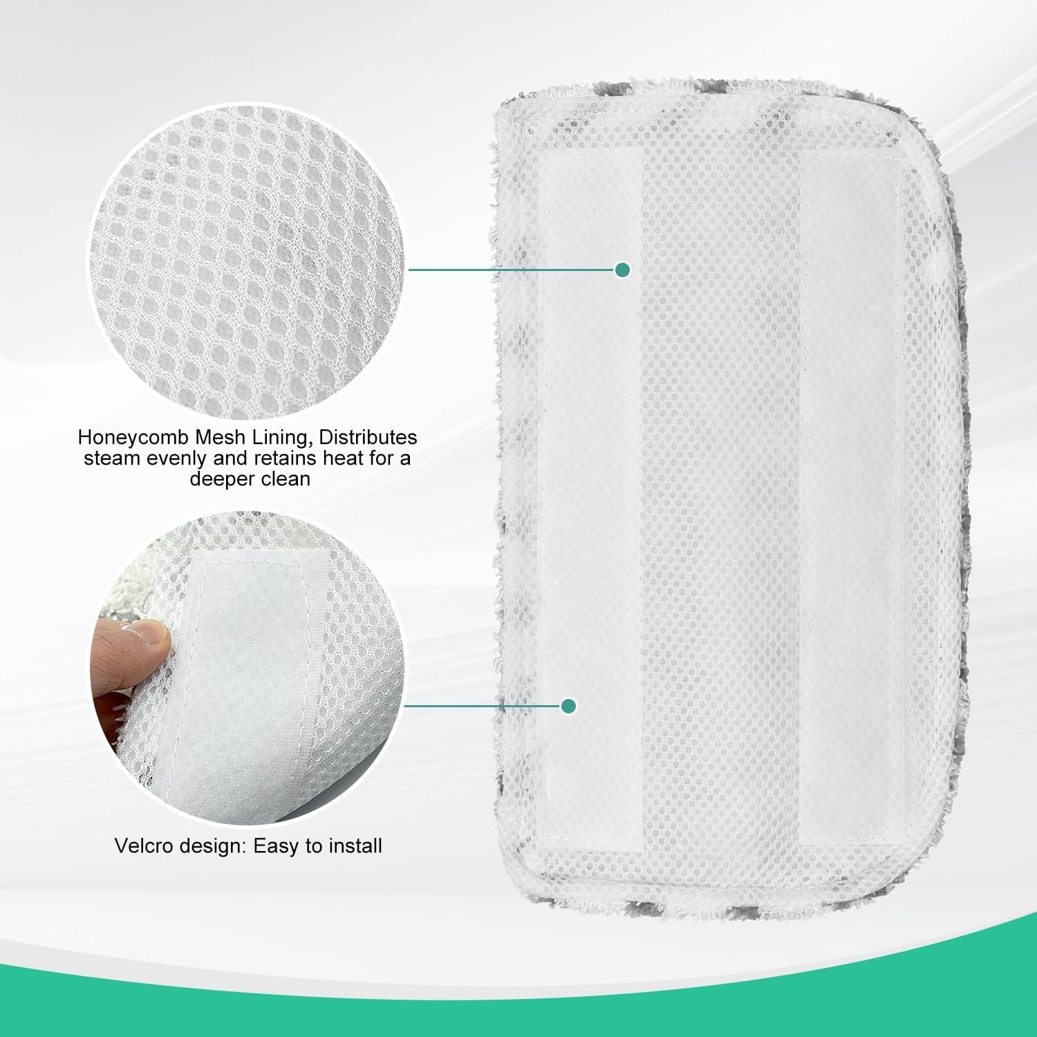 8 Pack Microiber Steam Mop Replacement Pads or Shark Steam Mop S1000, S1000A, S1000C, S1000WM, S1001C Dirt Grip Steam Mop Pads, Washable & Reusable Microiber Mop Pads or All loor Clean