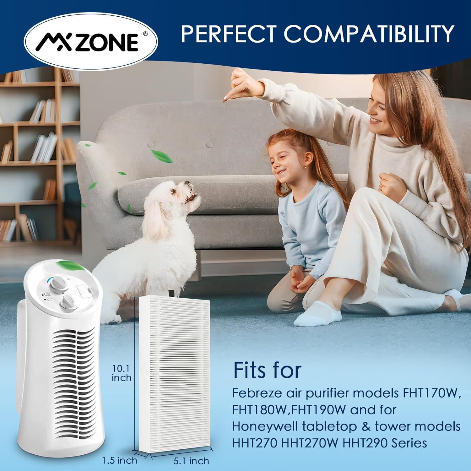 True HEPA ilter Replacement Compatible with ebreze R102B and Honeywell ilter U, HHT270, HHT290 Series Air Puriier