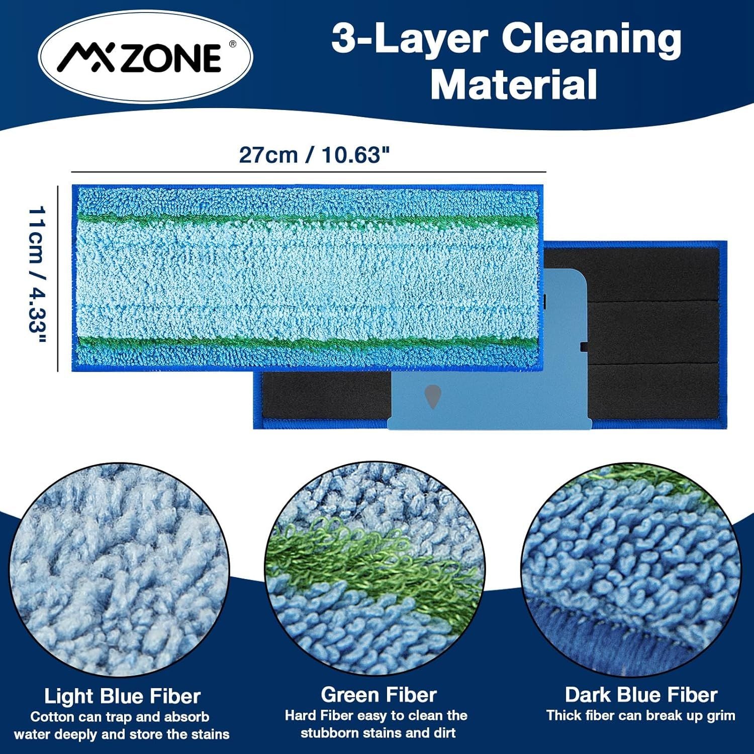 Upgraded M6 Wet Mopping Pads or iRobot Braava Jet M6 Series 6110 6012 6112 6113 Ultimate Robot Mops, New Sticky Design, Detachable, Washable and Reusable M6 Mop Pads or iRobot, 8 Pack