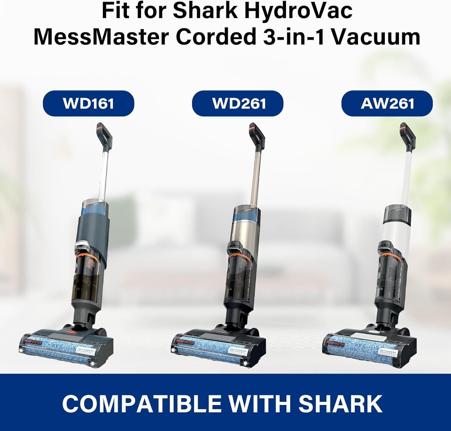 WD161 Roller and ilter or Shark HydroVac MessMaster Wet Dry Vacuum Cleaner WD161 WD261 AW261
