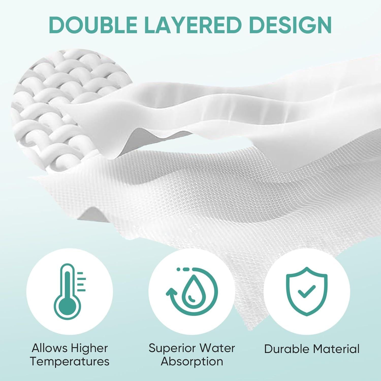 6 Pack SMP01 Microiber & Washable Steam Mop Pads Compatible with Kenmore SM2060 S200 Series loor Cleaning Steam Mop White