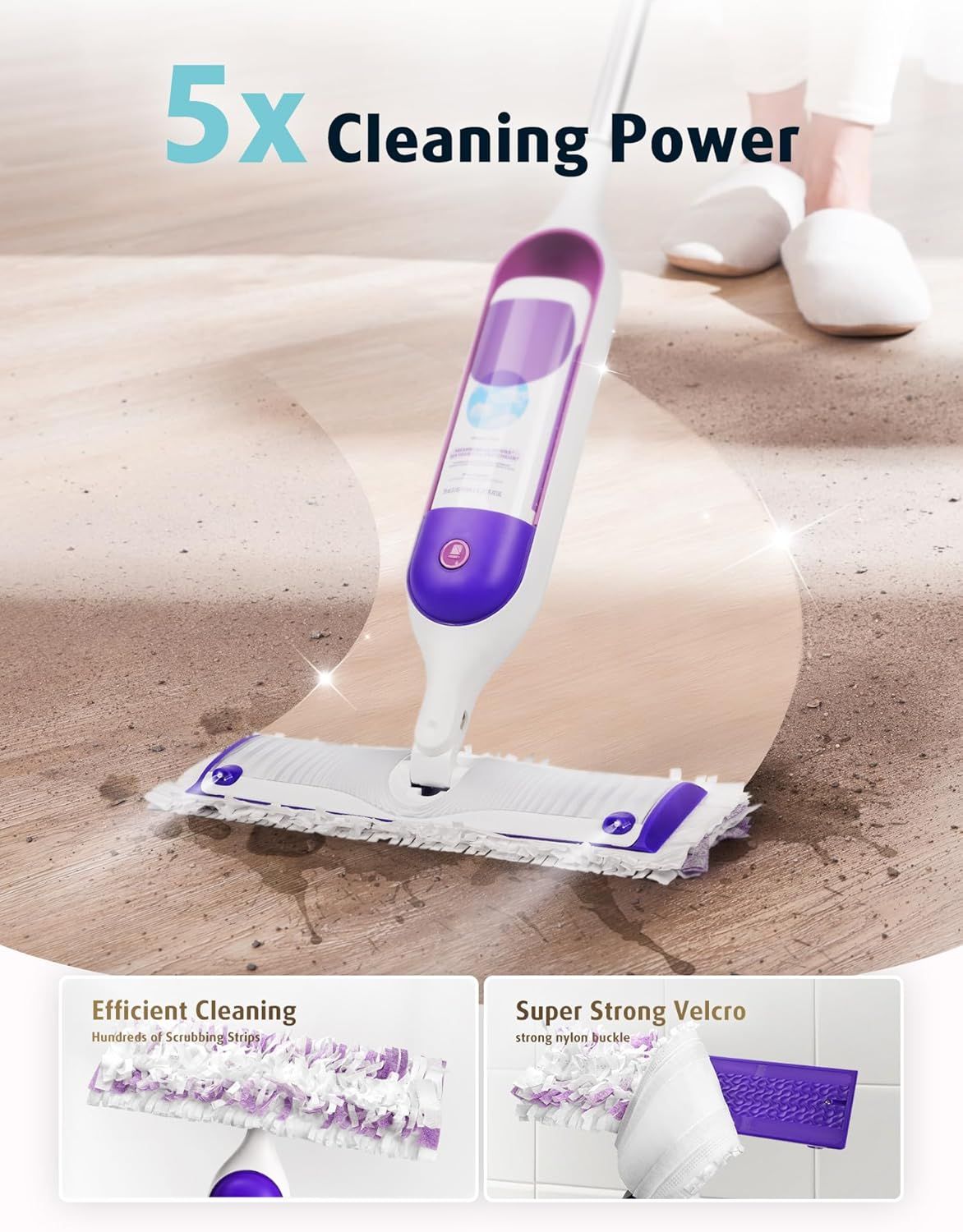 24 Pack Disposable Power Mop Pads Reills or Swier Power Mop, Unscented 14-Layer Thickened Multi-Surace Replacement Mopping Reills Pads or loor Surace Cleaning