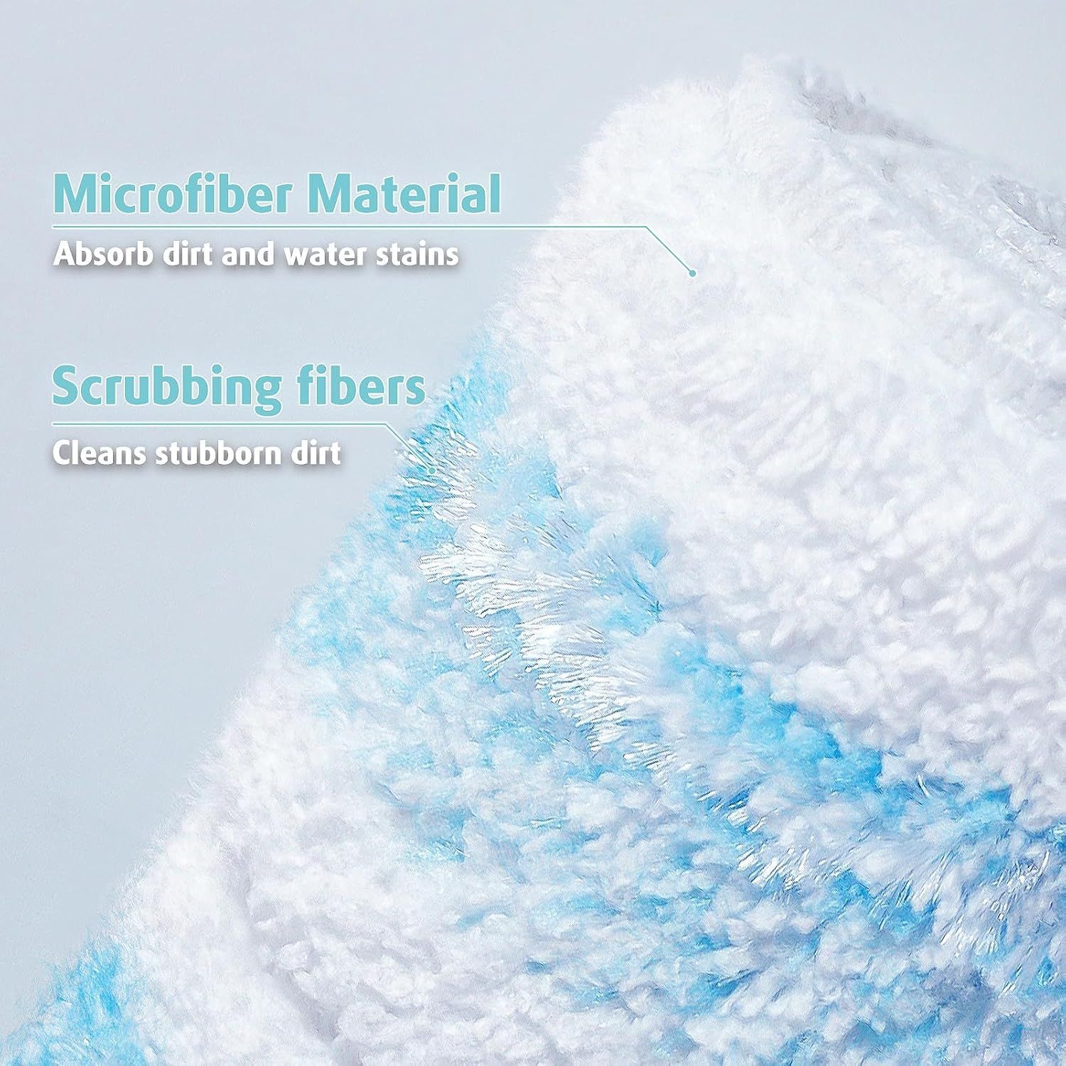 8 Pack Mop Replacement Pads or O Cedar H2prO lat Mop System, Machine Washable Reusable Microiber Mop Heads Replacements or O-Cedar H2Pro Reills Clean or ALll loors Types