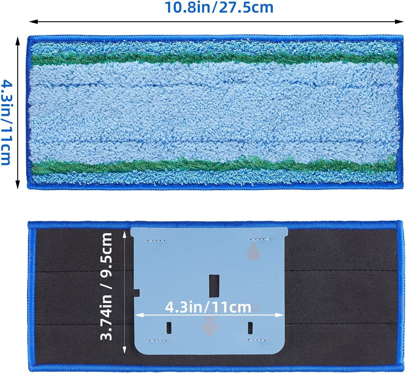 4 Pack Mop Pad or iRobot Braava Jet M6 Ultimate Robot Mop, Upgraded M6 Wet Mopping Pad, Washable Microiber Replacement Cleaning Pad