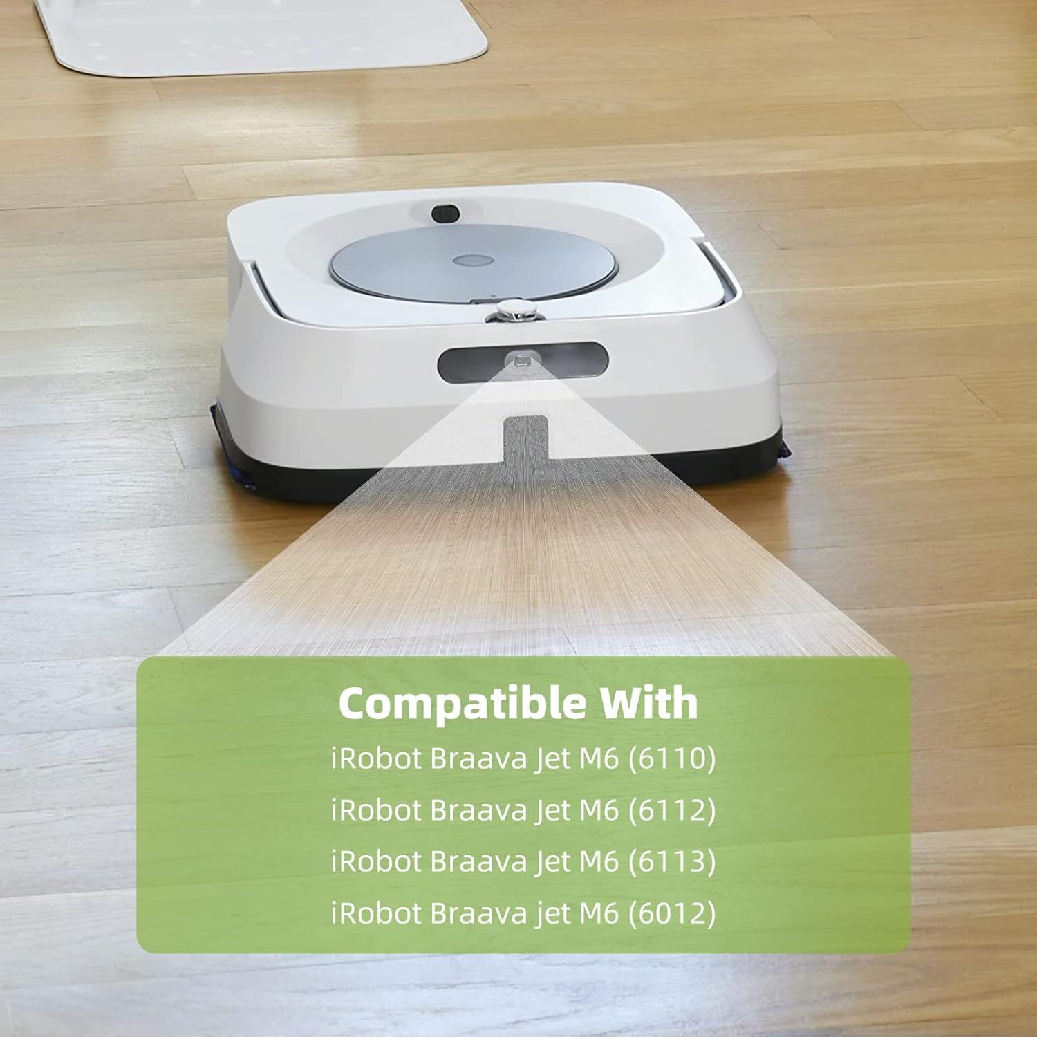 4 Pack Mop Pad or iRobot Braava Jet M6 Ultimate Robot Mop, Upgraded M6 Wet Mopping Pad, Washable Microiber Replacement Cleaning Pad