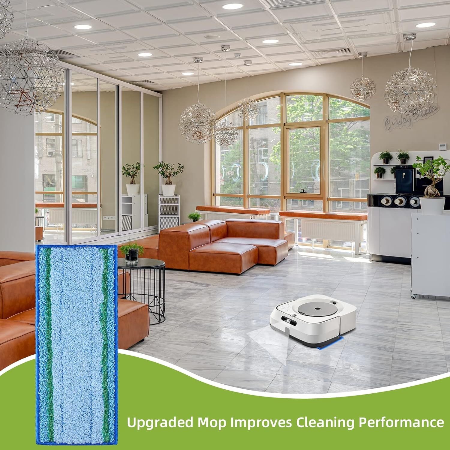 4 Pack Mop Pad or iRobot Braava Jet M6 Ultimate Robot Mop, Upgraded M6 Wet Mopping Pad, Washable Microiber Replacement Cleaning Pad