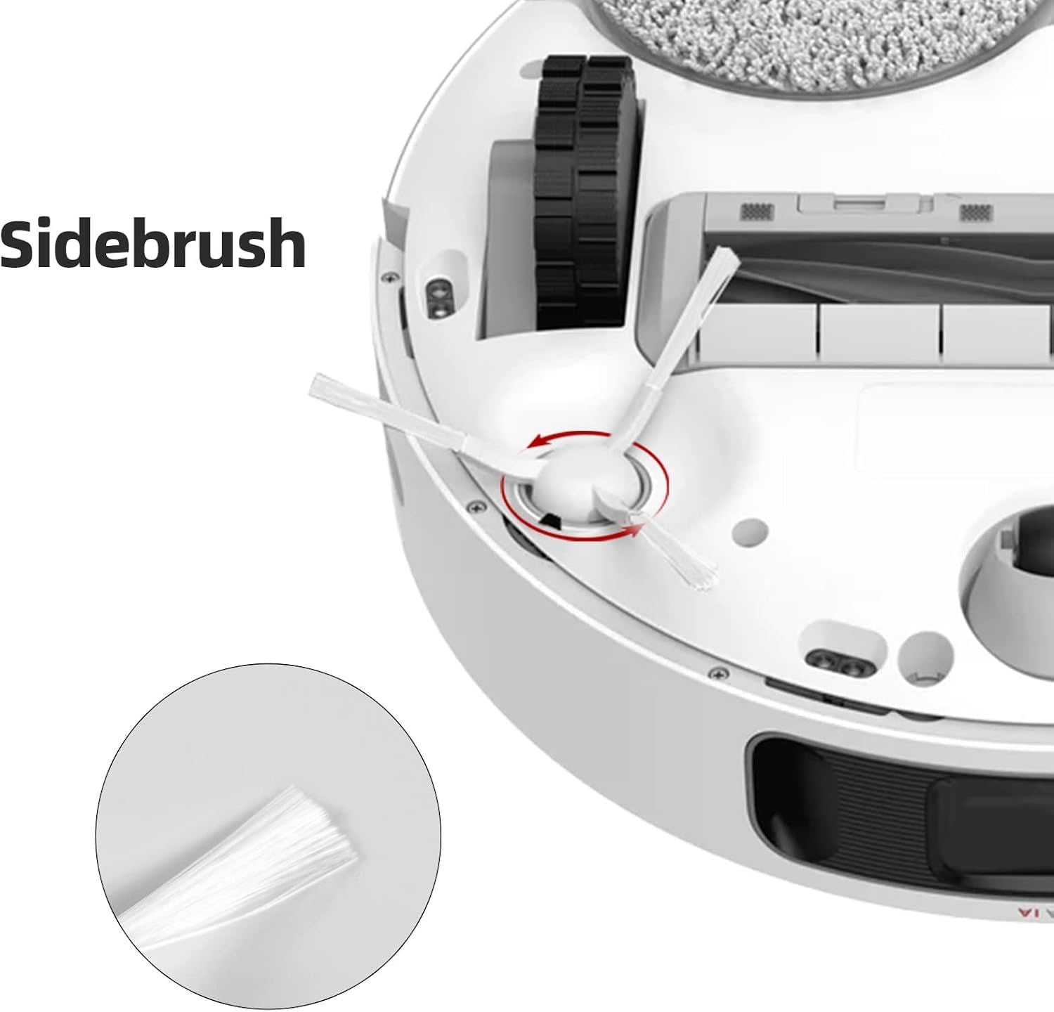 24 Pack Accessories Kit or Dreame L10s Ultra / L10 Ultra Robot Vacuum Replacement Parts Including 1 Main Brush 4 HEPA ilters 6 Sidebrushes 6 Mop Pads 6 Dust Bags 1 Cleaning Brush