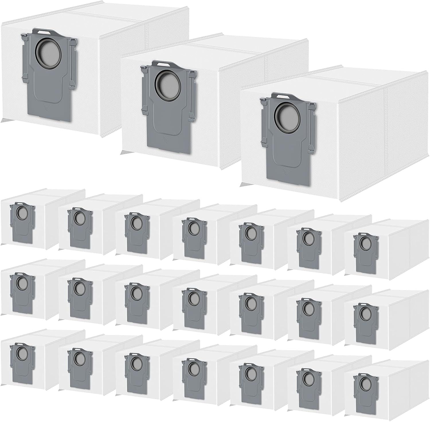 24 Pack Qrevo Dust Bags or QV 35A/Saros 10R/Qrevo S/Qrevo Pro/Qrevo Plus/Qrevo Master/Qrevo Slim/Qrevo Curv/Qrevo Edge/S8 MaxV Ultra Robot Vacuum, 3L Large Capacity Replacement Dust Bag