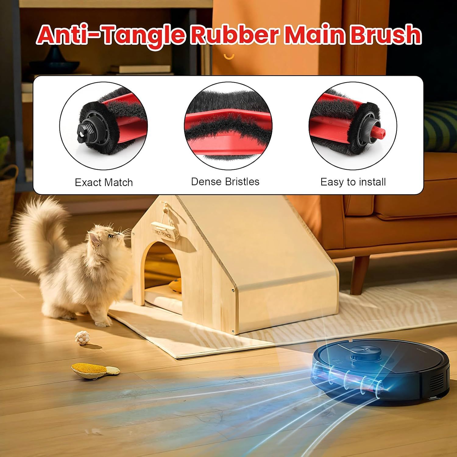 22 Pack Replacement Accessories or Q7 M5 / Q7 M5+ / Q7 L5 / Q7 L5+ Robot Vacuum Cleaner, 2 Main Brushes 6 Side Brushes 6 HEPA ilters 6 Mop Pads 1 Cleaning Brush 1 Screwdriver