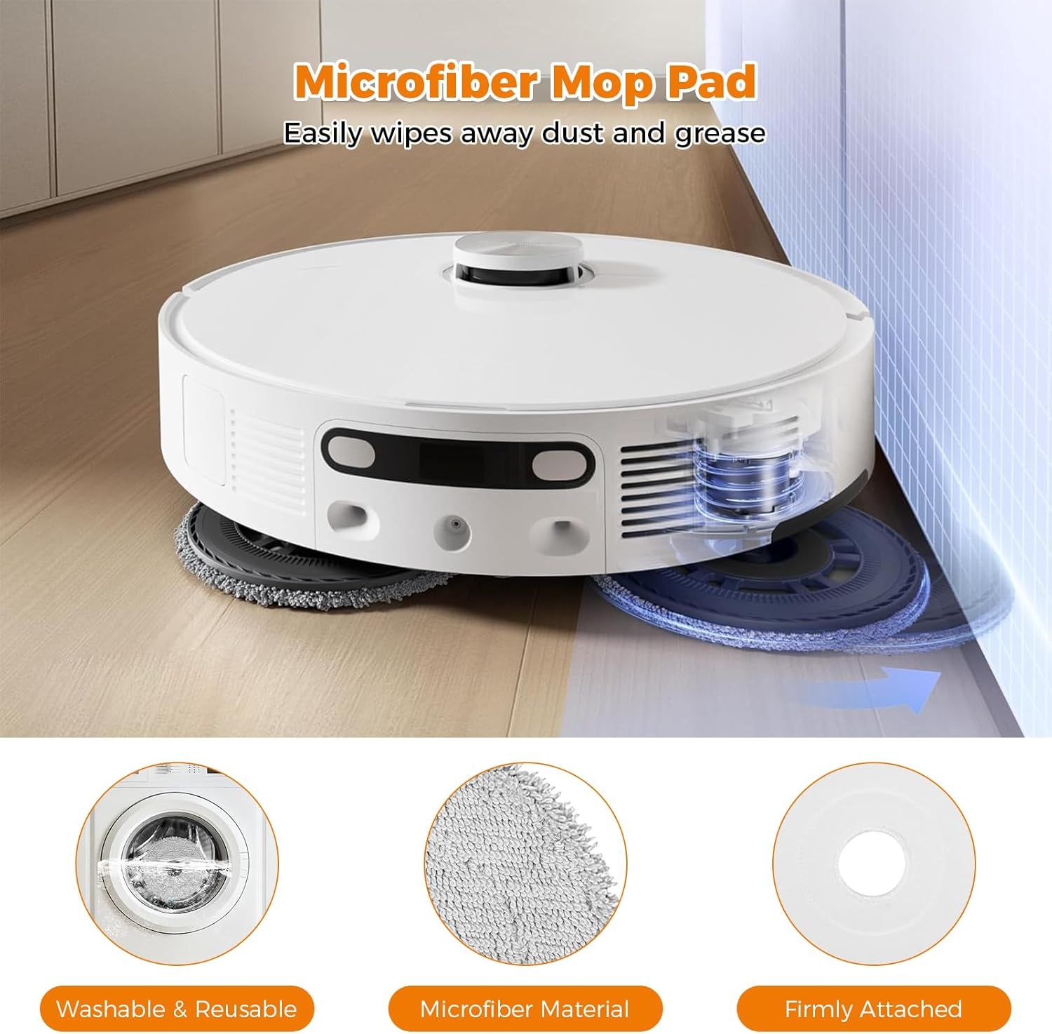 18 Pack Accessories Kit or Dreame L10s Ultra Gen 2/L10s Pro Ultra Heat/X30 Ultra/L40s Ultra AE/CE Robot Vacuum, 1 TriCut Brush 4 Side Brushes 4 HEPA ilters 4 Mop Pads 4 Dust Bags 1 Cleaning Brush
