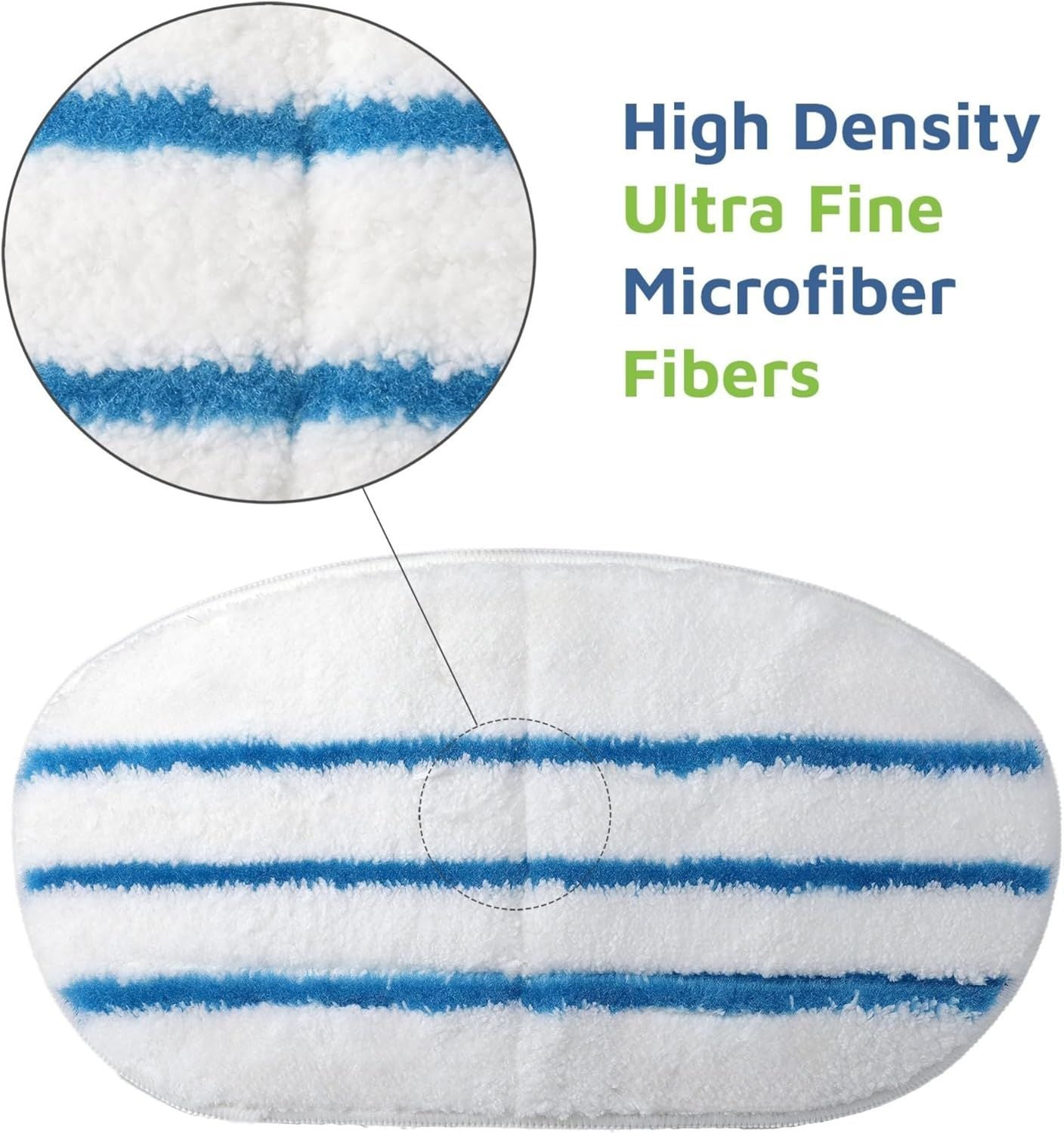 8 Pack Steam Mop Pads or PurSteam ThermaPro 10-in-1 Steam Mop Washable Reusable Pads by