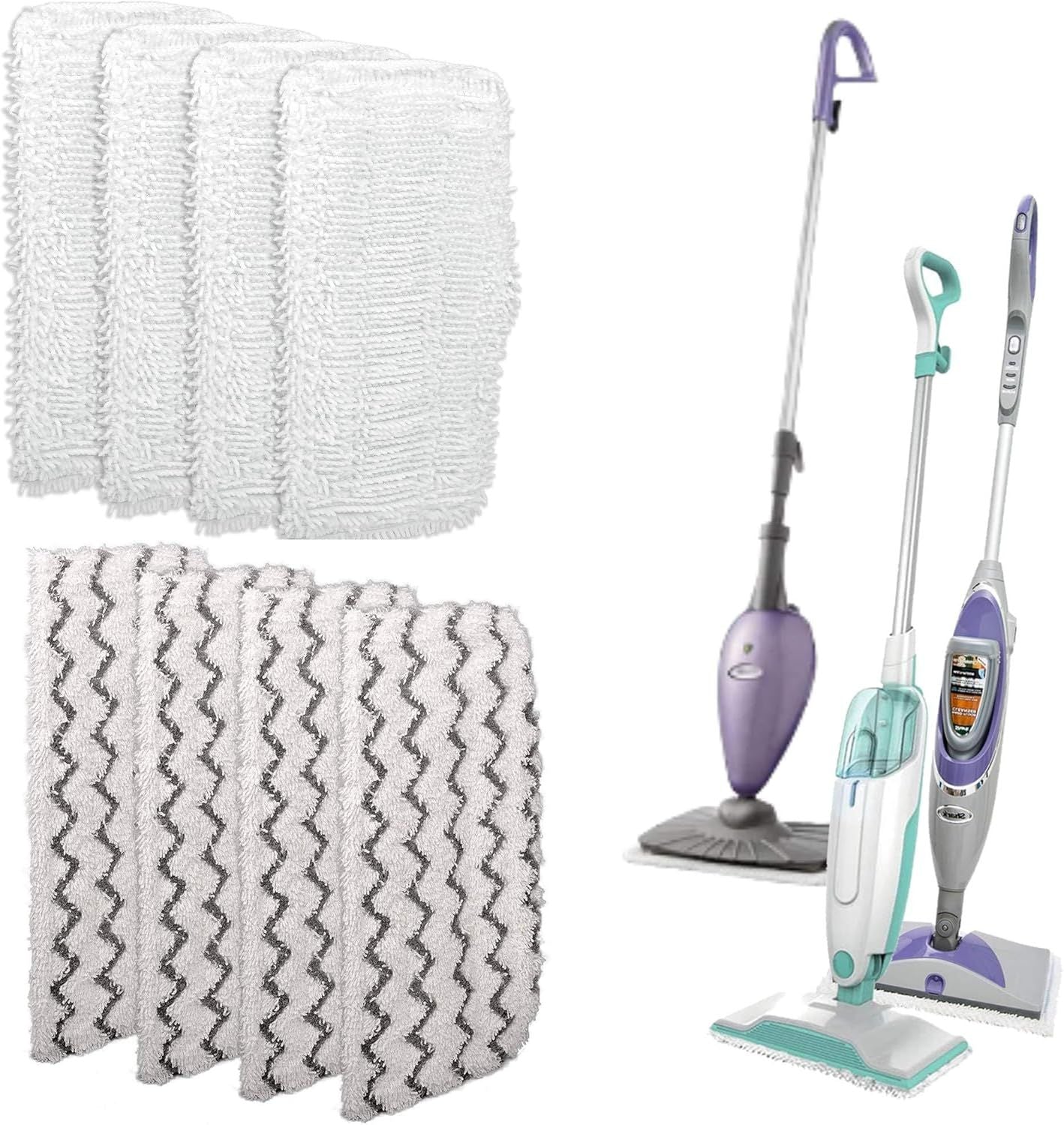 8 Pack Steam Mop Pads or Shark S1000 Series 4 Sot + 4 Scrub Pads