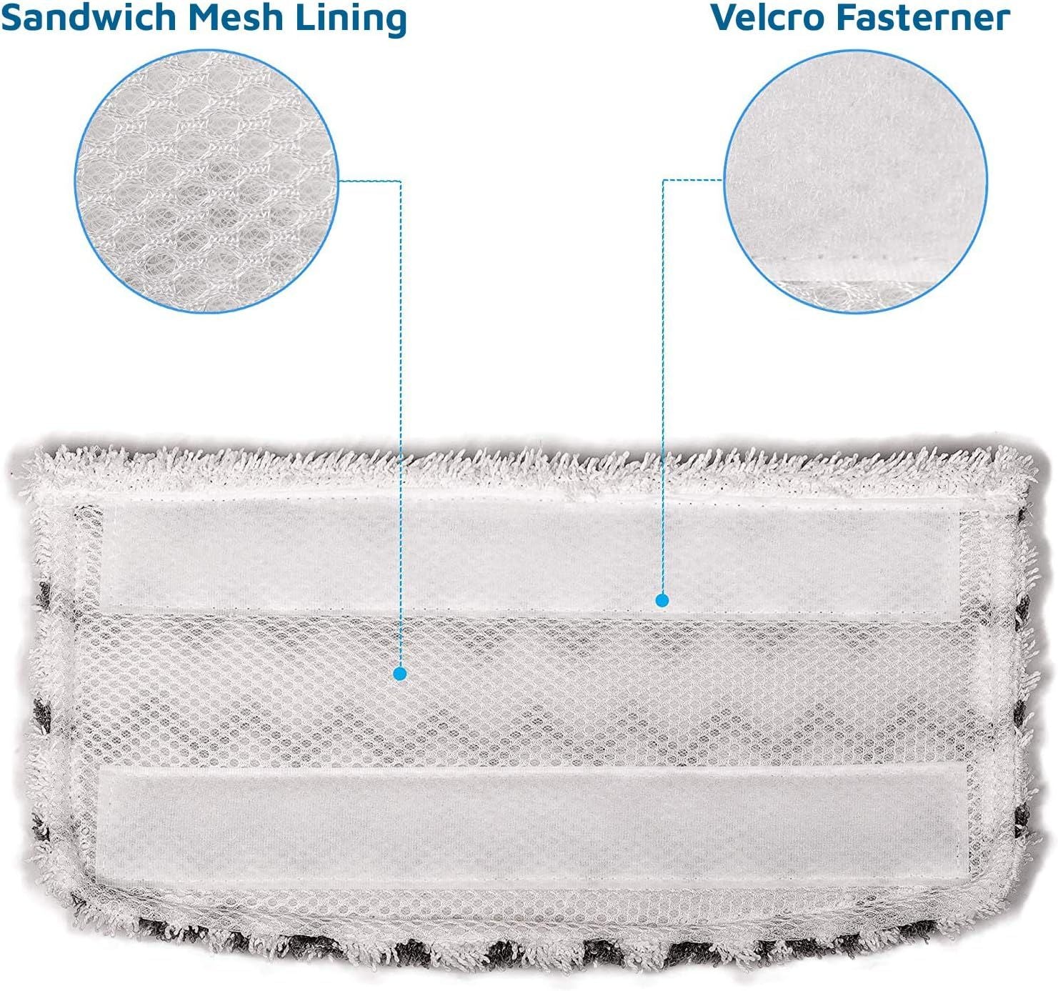 8 Pack Steam Mop Pads or Shark S1000 Series 4 Sot + 4 Scrub Pads