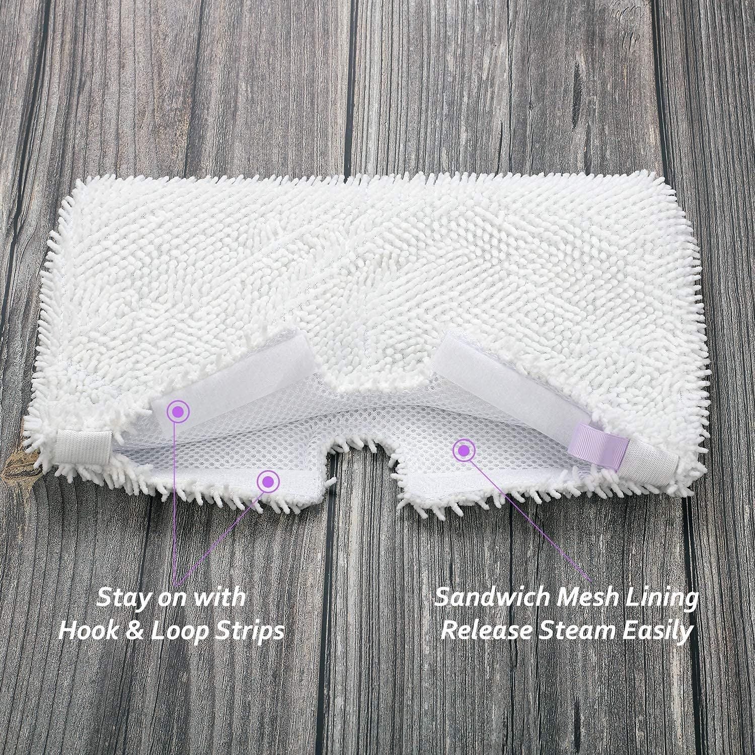 2 Pack + 2 Pack Replacement Microiber Mop Pad or Shark Steam Pocket Mops S3500 Series S3501 S3601 S3550 S3901 S3801 SE450 S3801CO S3601D 2 Sot mop pad+2 scrubby mop pad