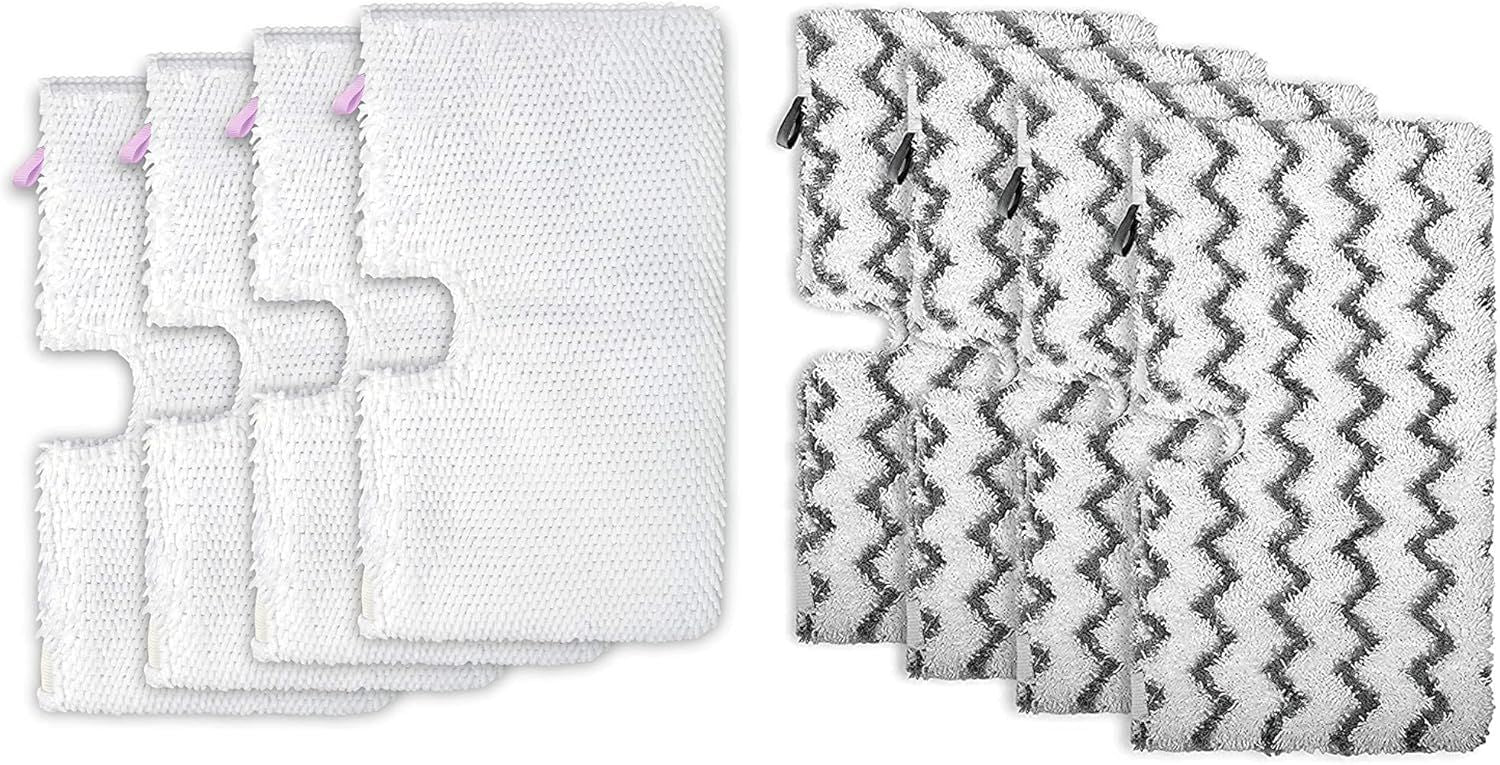 8 Pack Replacement Microiber Mop Pad or Shark Steam Pocket Mops S3500 Series S3501 S3601 S3550 S3901 S3801 SE450 S3801CO S3601D 4 Sot mop pad+4 scrubby mop pad