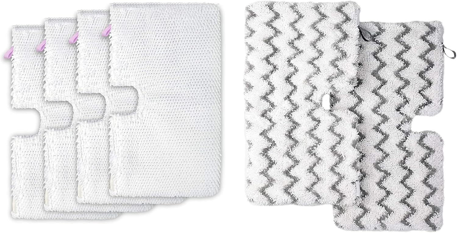 4 Pack + 2 Pack Replacement Microiber Mop Pad or Shark Steam Pocket Mops S3500 Series S3501 S3601 S3550 S3901 S3801 SE450 S3801CO S3601D 4 sot mop pad+2 scrubby mop pad