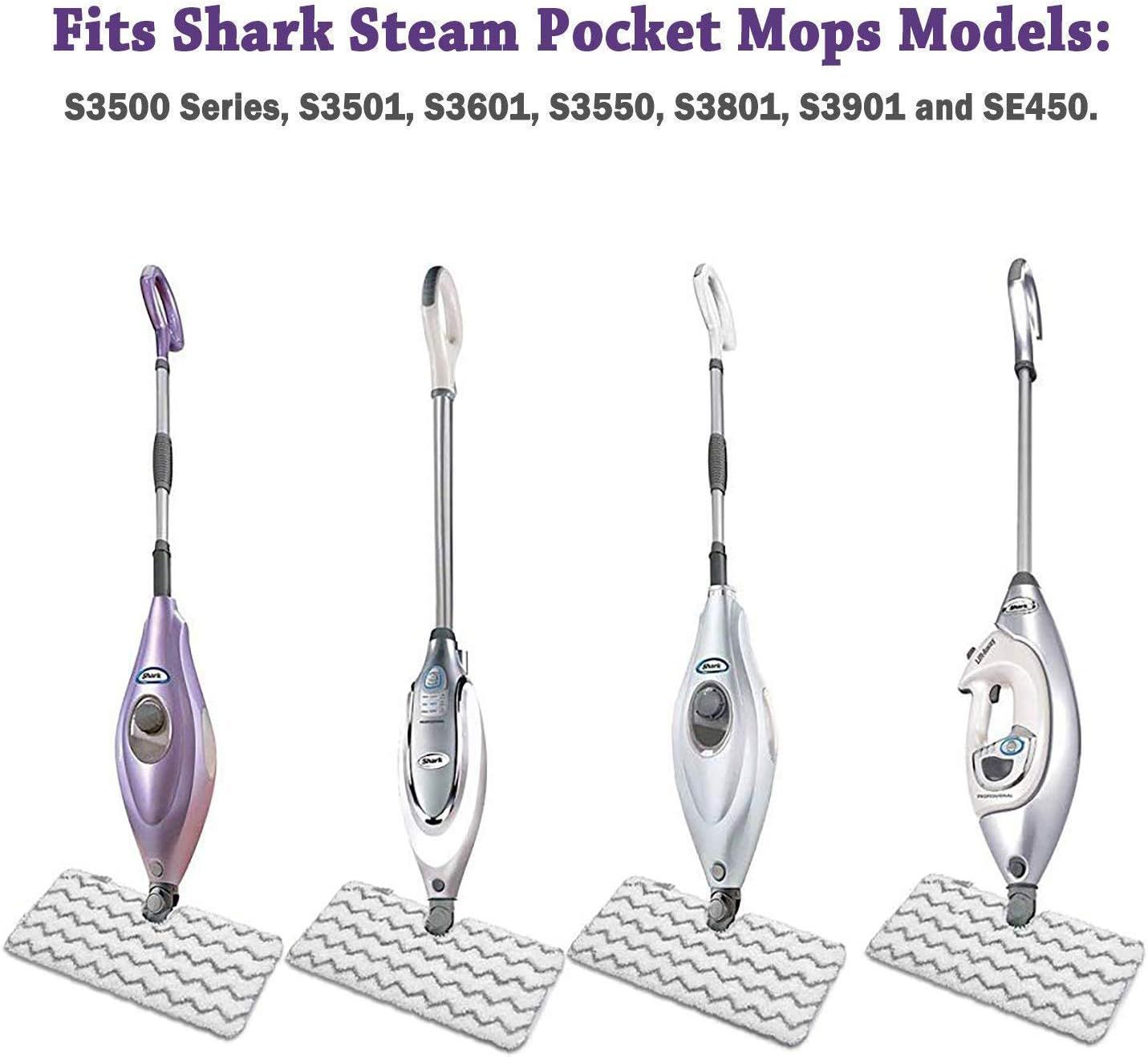 4 Pack + 2 Pack Replacement Microiber Mop Pad or Shark Steam Pocket Mops S3500 Series S3501 S3601 S3550 S3901 S3801 SE450 S3801CO S3601D 4 sot mop pad+2 scrubby mop pad
