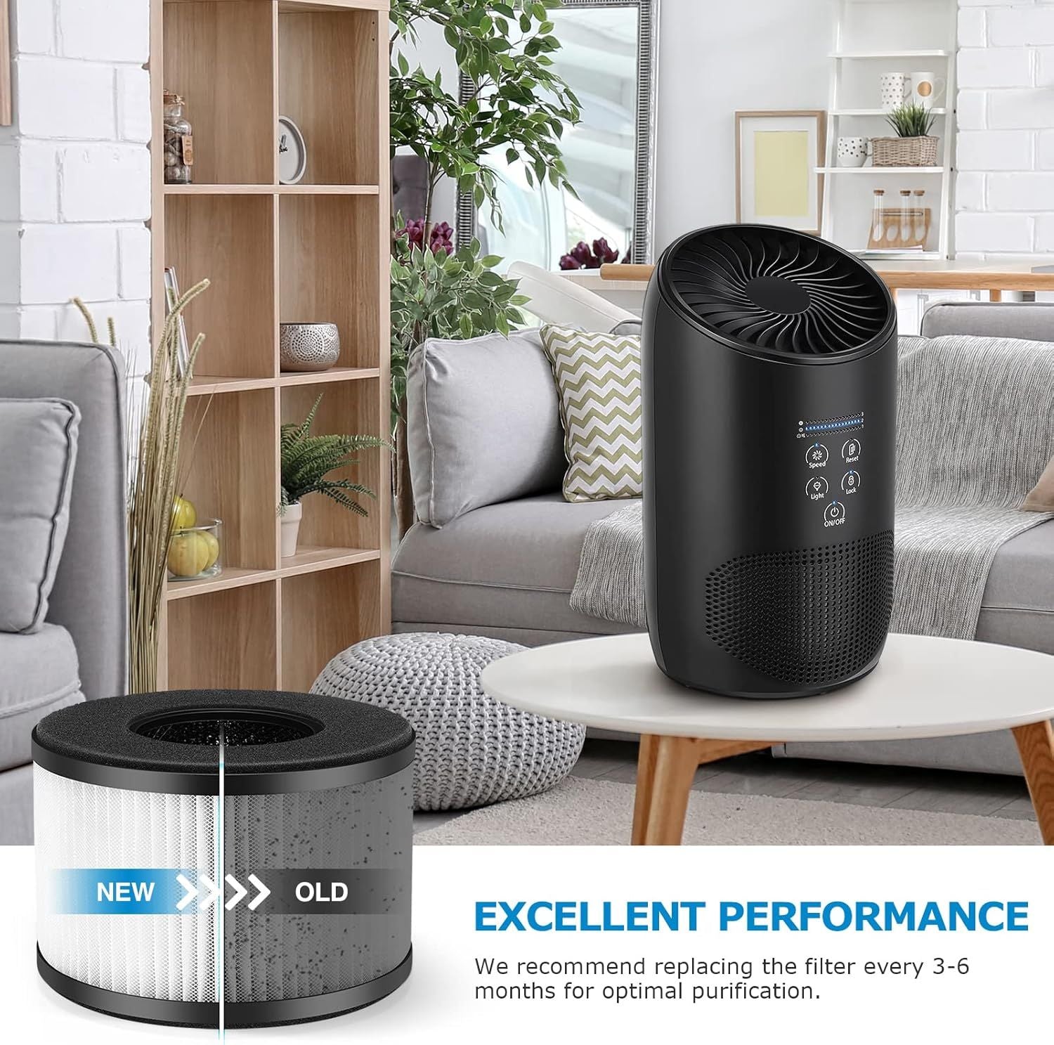2-Pack BS-03 Replacement ilter Compatibel with PARTU and Slevoo BS-03 Air Puriier Part U & Part X, 3-in-1 iltration System Not it BS-01