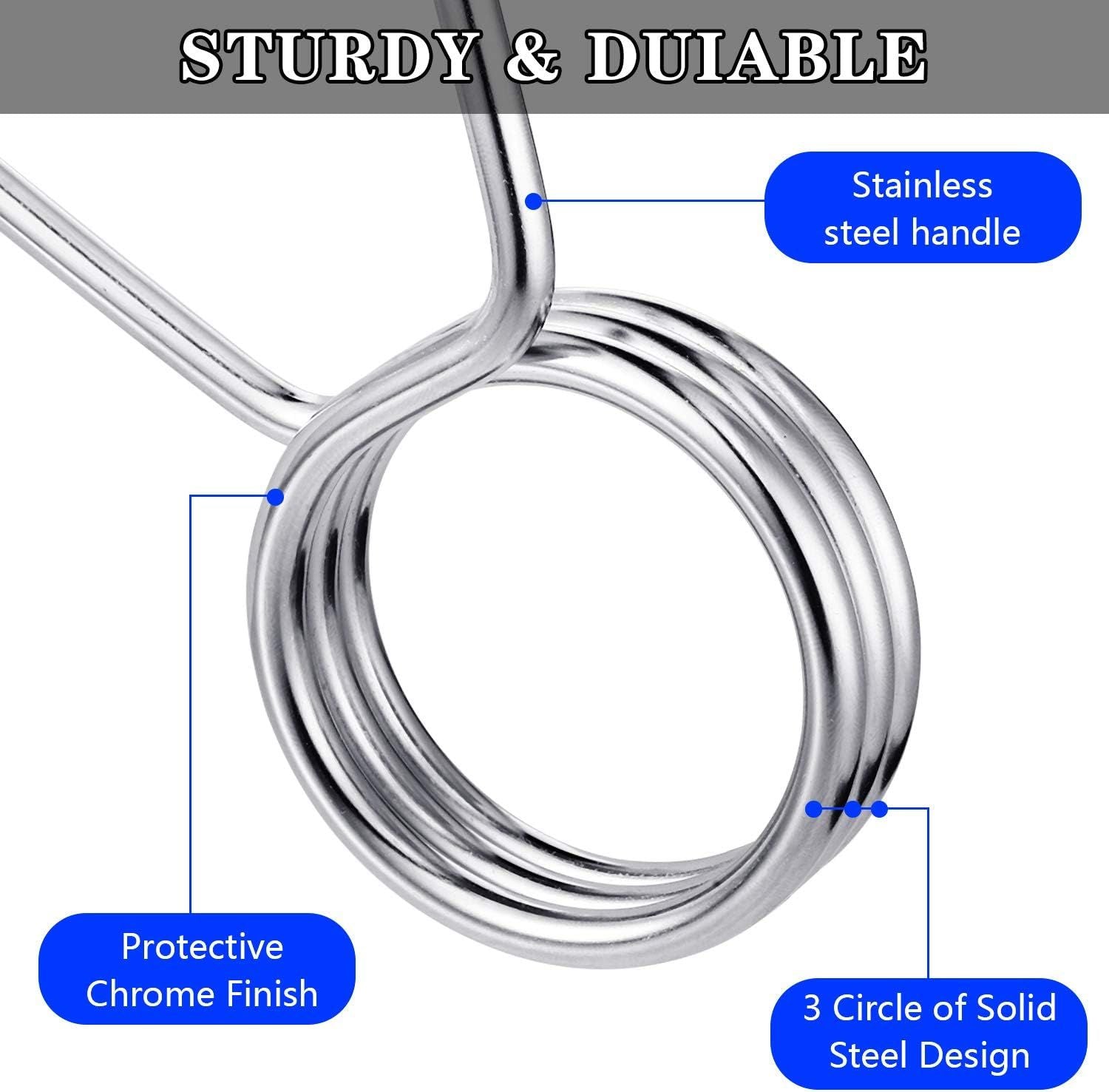 4 Pieces 2 Inch Dumbbell Spring Collars Barbell Clamps Locking Collars Clips or Weightliting Exercise itness Training Supplies Silver