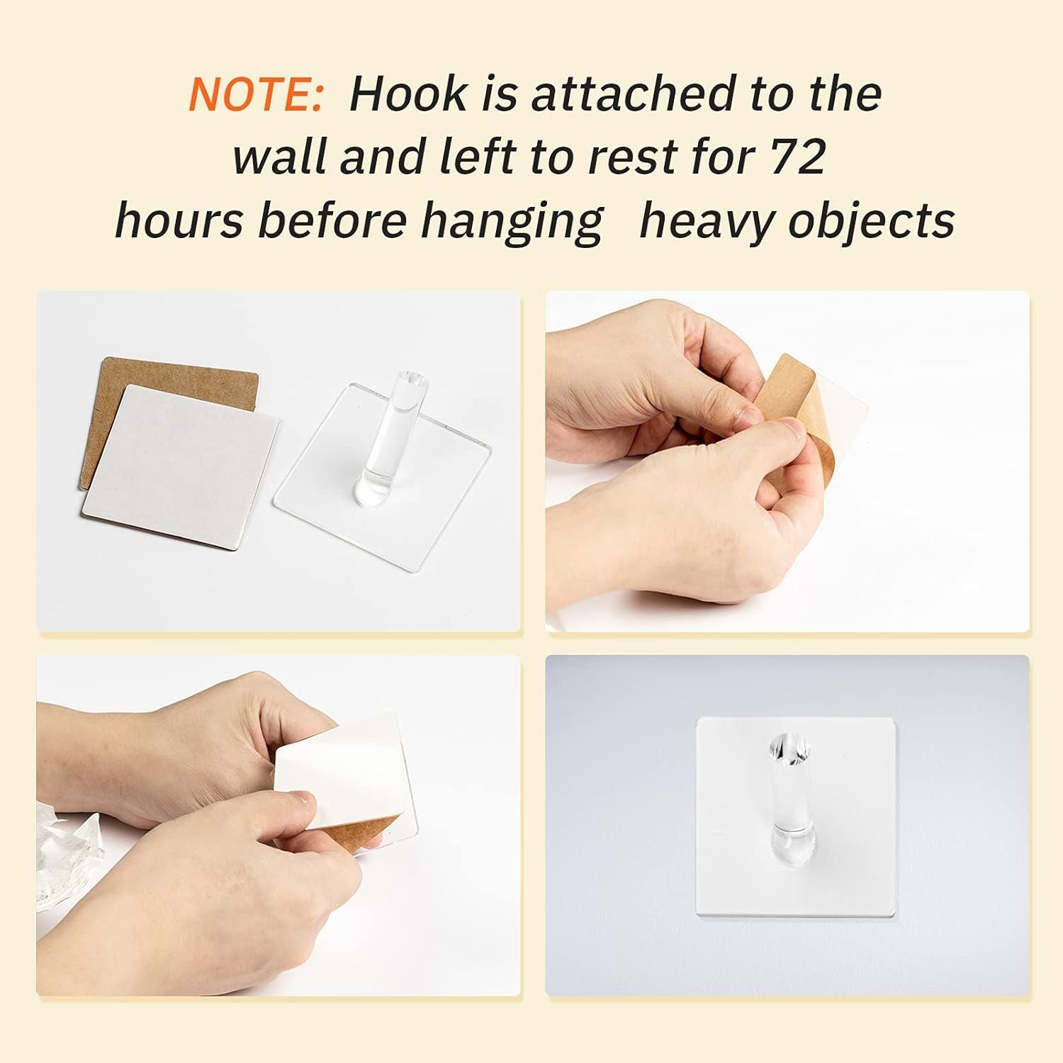 12 Pieces Acrylic Wall Mounted Coat Hooks Hat Rack Robe Single Organizer Adhesive Clear Wall Hook Decorative or Clothes, Hat, Towels Hanger Clear