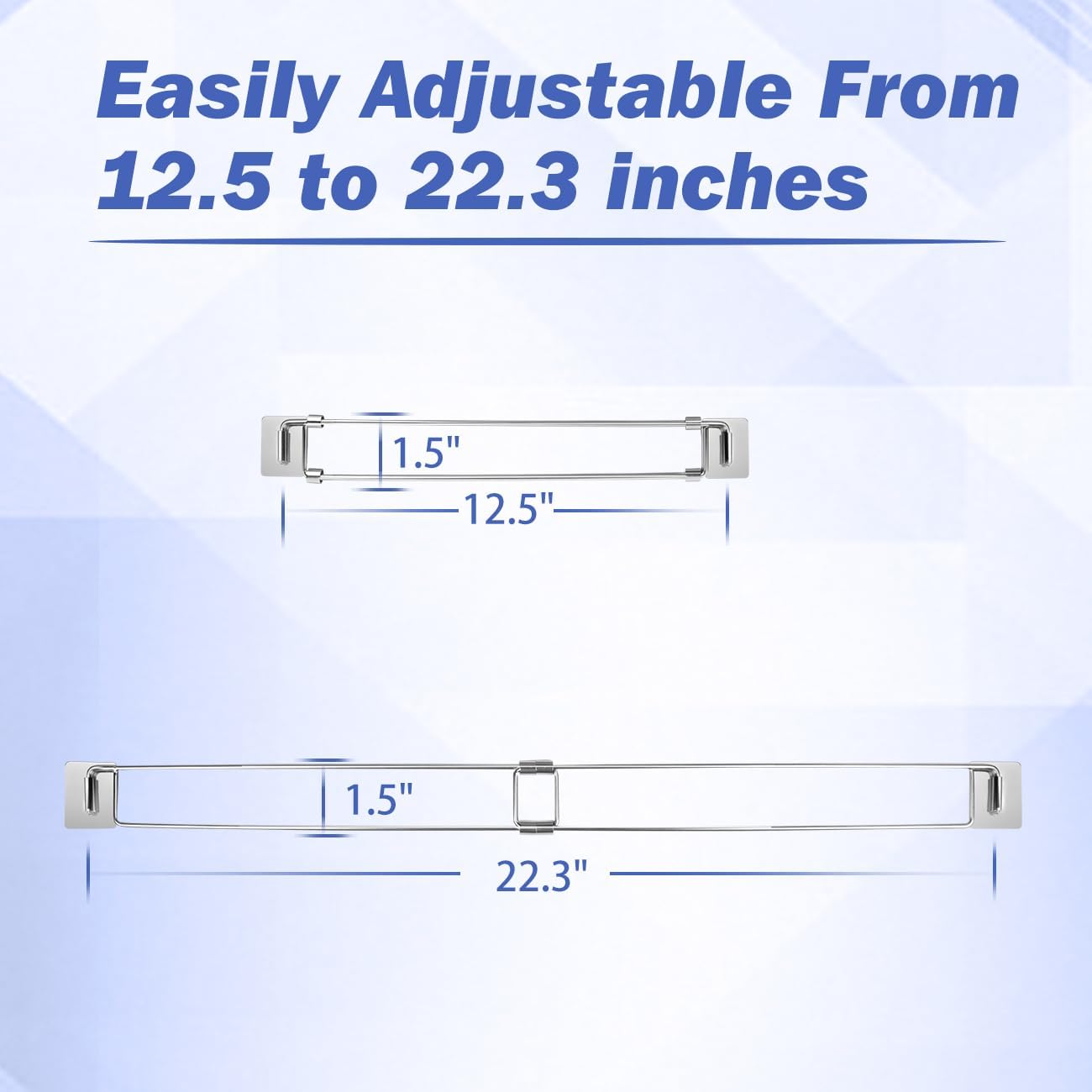Safoner RV Secure Adjustable Bars | 12.5-22.3" Stainless Steel Rods | Food&Drink Stabilizers for RV Refrigerator | Prevents Spills&Mess During Travel | Essential RV&Camper Accessories 2 Pack