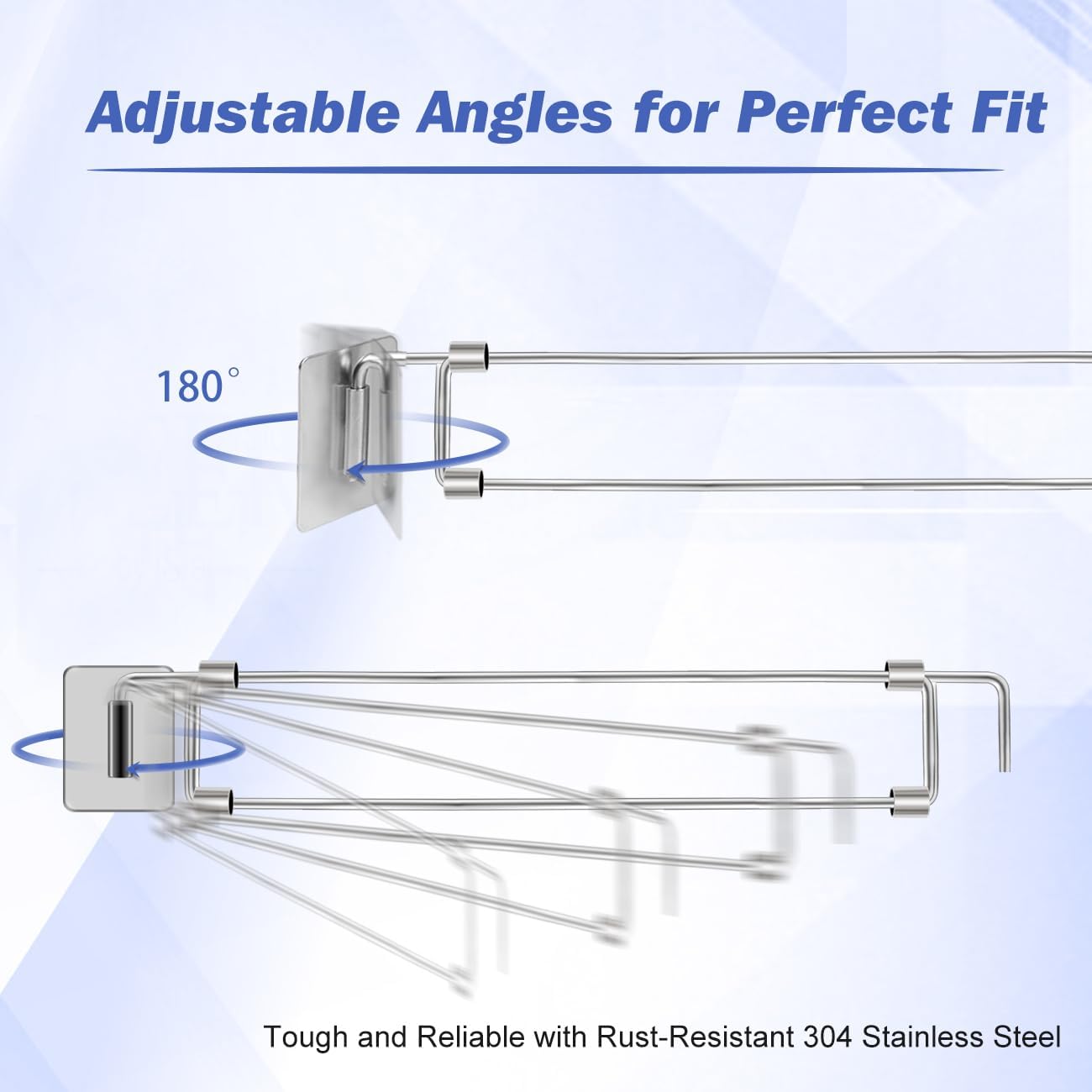 Safoner RV Secure Adjustable Bars | 12.5-22.3" Stainless Steel Rods | Food&Drink Stabilizers for RV Refrigerator | Prevents Spills&Mess During Travel | Essential RV&Camper Accessories 2 Pack
