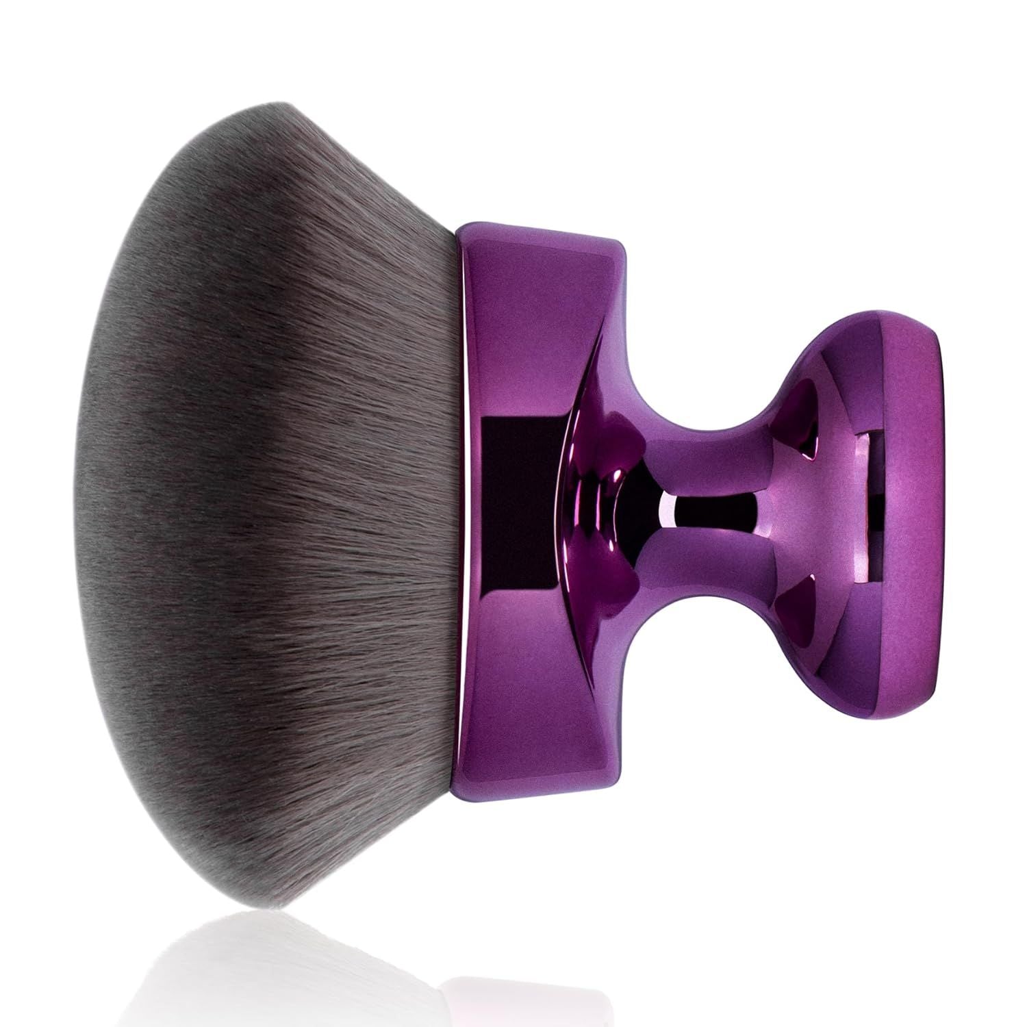 Blend & Blur Extra Large Body Kabuki Brush & Sel Tanner Brush - or Body Makeup & oundation - Blending Applicator or Sel Tanning - Durable Vegan Bristles - with Protective Bag Purple-large