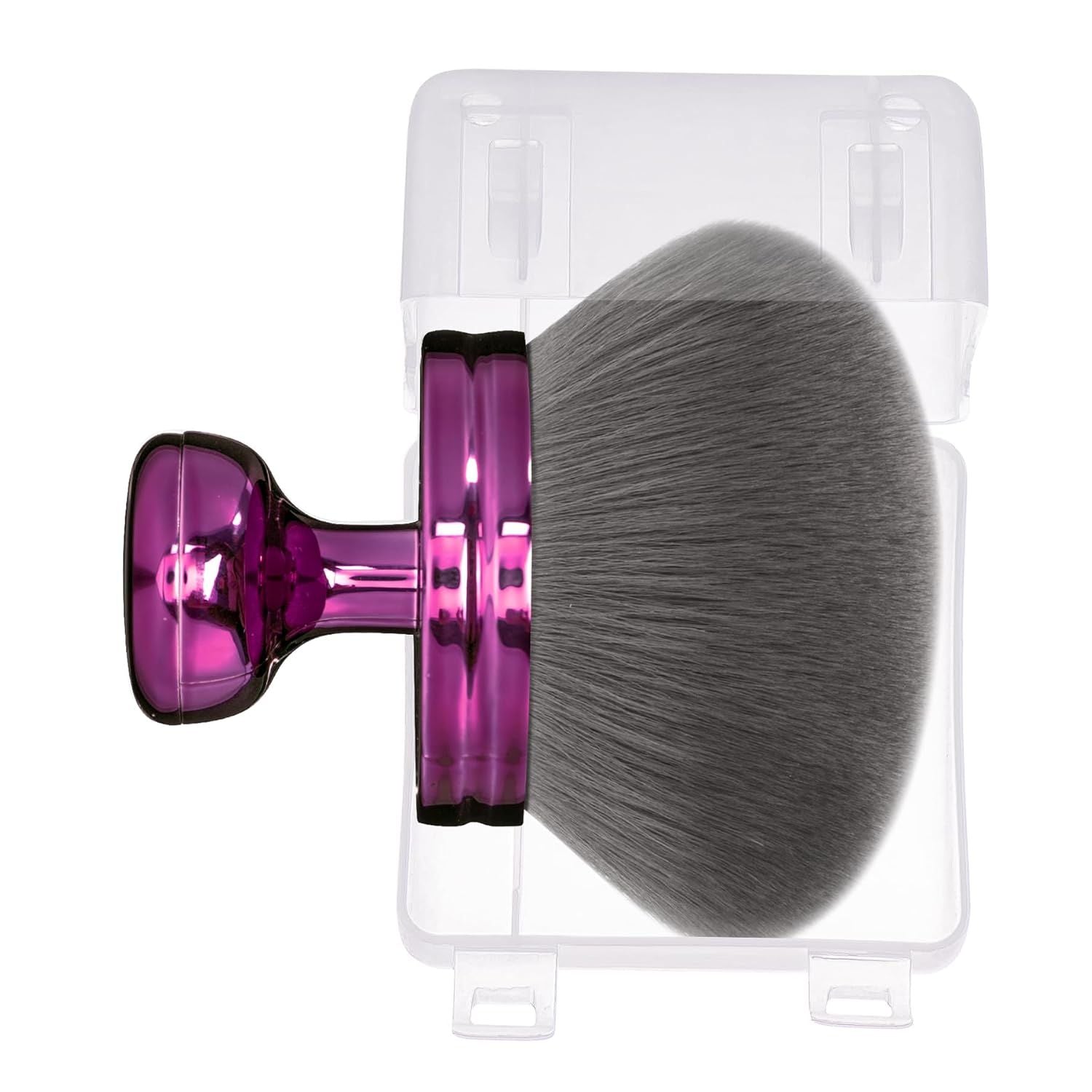 Blend & Blur Extra Large Body Makeup Brush or Sel Tanner,Leg Makeup & Bronzer Sel Tan Back Applicator, 76mm Wide Round Head Kabuki Brush or Application with Protective Case Purple