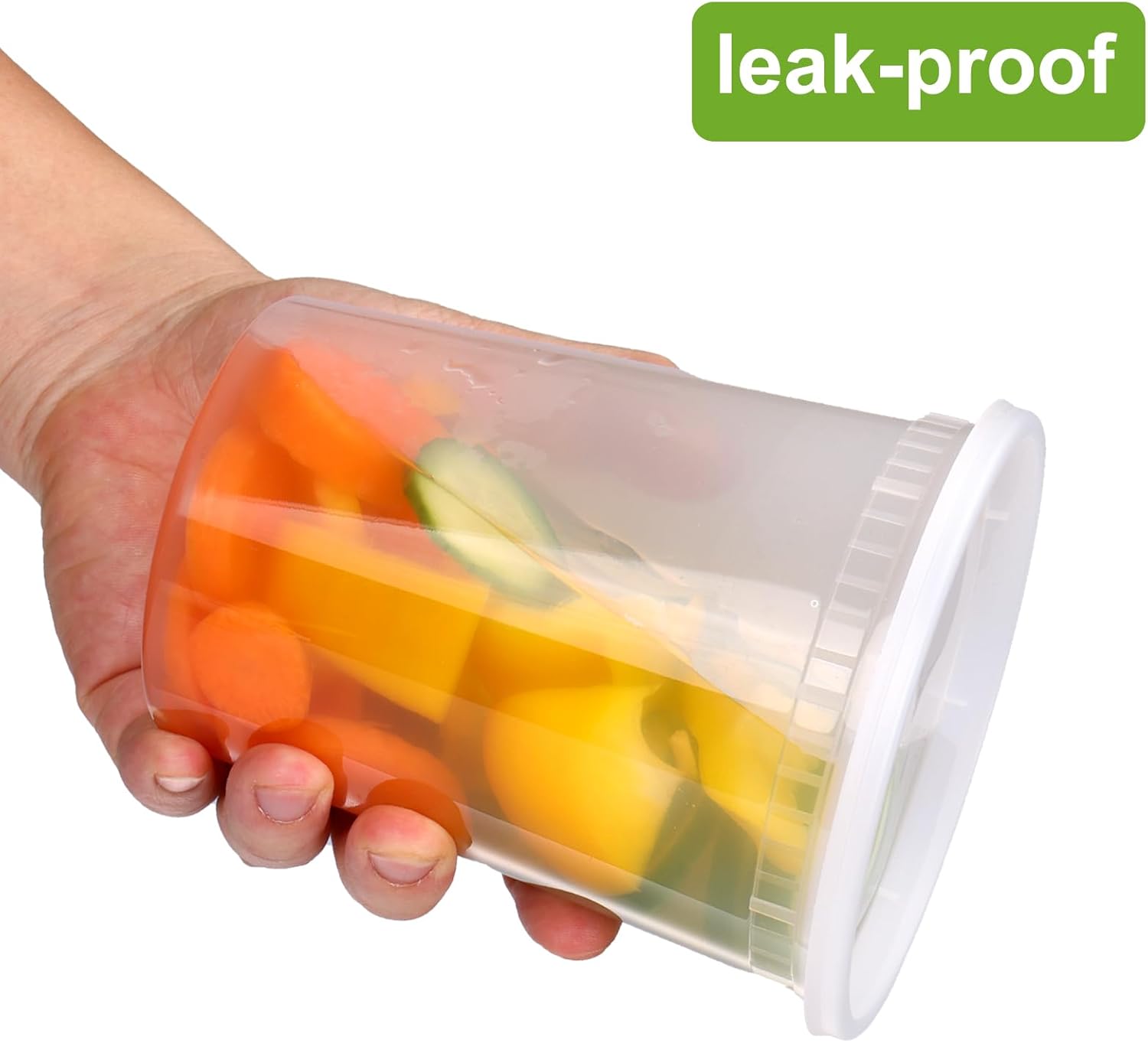 Moretoes 60 Sets 32 Oz Soup Containers with Lids, Deli Containers with Lids, Heavy-Duty Microwaveable Airtight Container for Soups, Leftovers, Sauces
