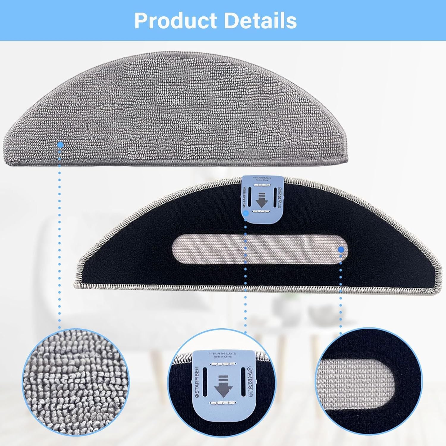 Replacement Parts Accessories or iRobot Roomba Combo i5, i5+, j5, j5+ Robot Vacuum Cleaner, 1 Set o Roller Brush & 4 ilters & 4 Mop Pads & 4 Vacuum Bags & 4 Side Brushes