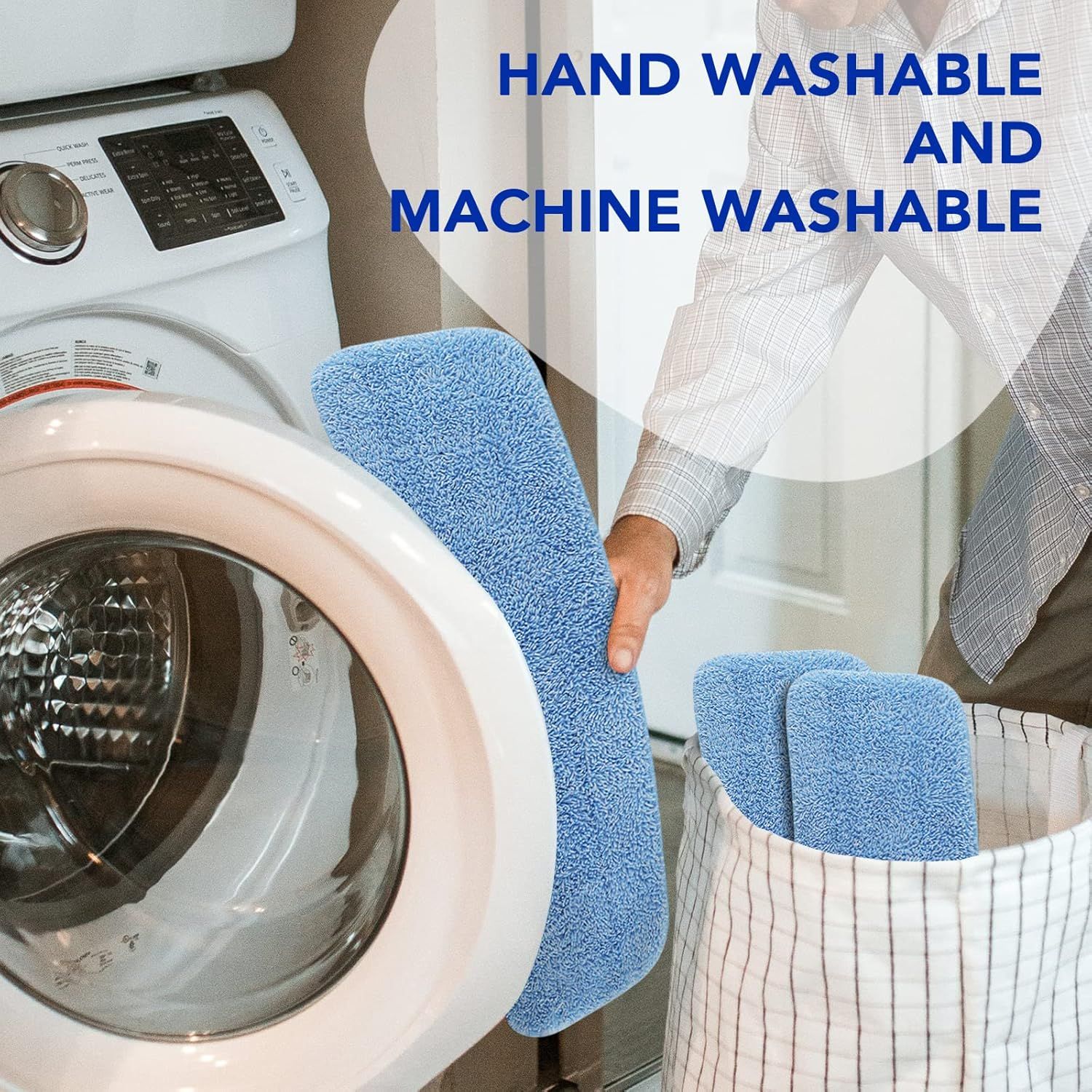 Replacement Mop Pads it or Rubbermaid Commercial 18" and 17" Mop - 10 Pack Wet & Dry Commercial Cleaning Reusable Reills it or Any lat System 17 and 18 Inch