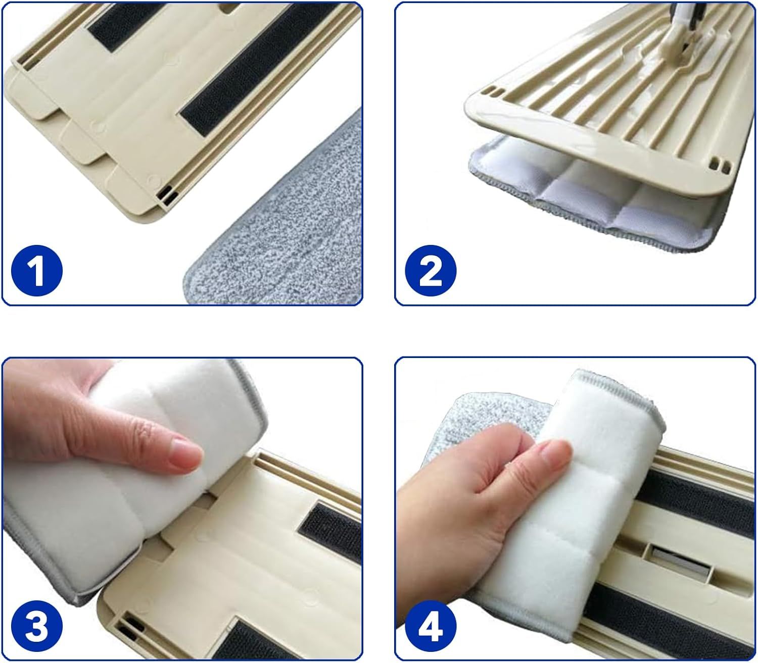 Microiber Cleaning Pads: 10 Pack 13" X 4.9" Washable or loor Cleaning Compatible with Tethys & Most 13 Inch lat Mops - Replacement or Mop Bucket Set