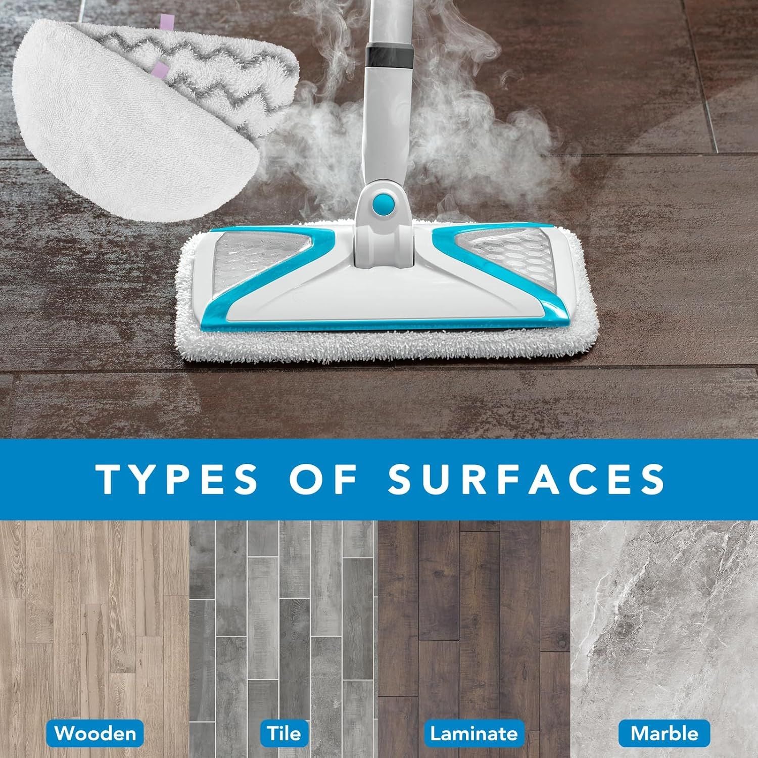 Steam Mop Pads or Bissell Powerresh Steam Cleaner 1940 1806 1544 1440 2075A 2685A 19402 19404 19408 19409 1940A 1940 1940Q 1940T 1940W - Microiber Replacement Pad Reusable Washable - 12