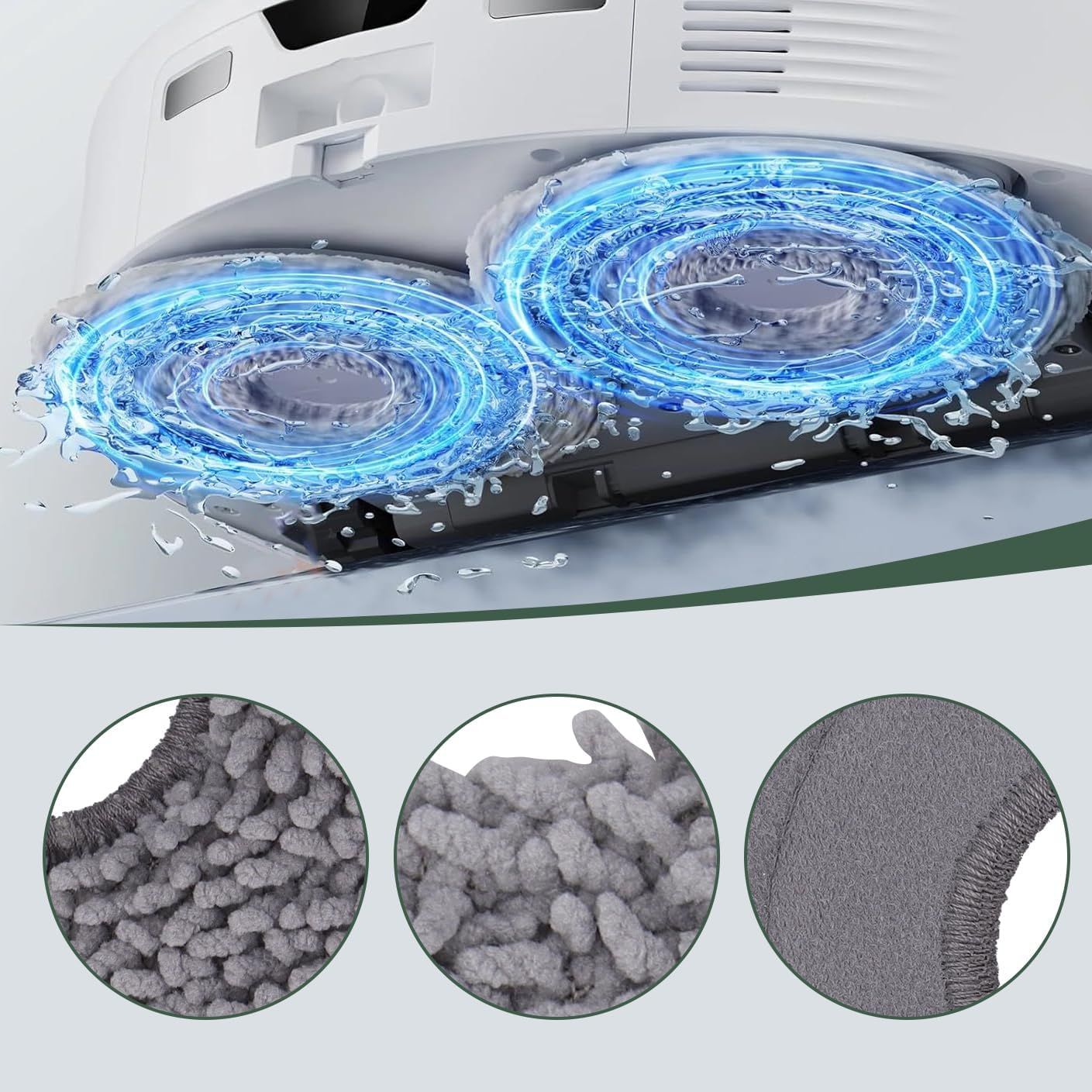 Replacement Parts Accessories Kit or Qrevo S5V/Qrevo Curv/Qrevo Curv S5X/Qrevo Edge S5A Series Robot Vacuum Cleaner - 1 Main Brush, 3 HEPA ilters, 3 Dust Bags, 4 Mop Pads, 4 Side Brushes
