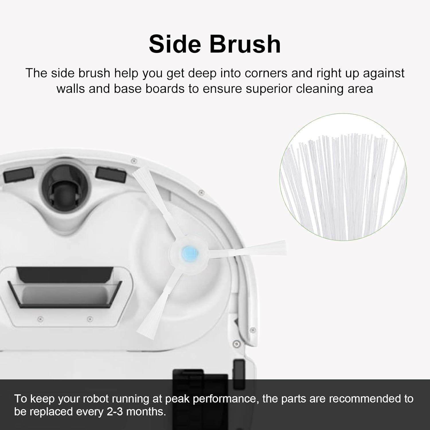 Replacement Accessories Compatible with Robot Sweeping Narwal T10,Microiber X2 ilters X4 Side Brushes X4 Mop Cloth X1 Brush
