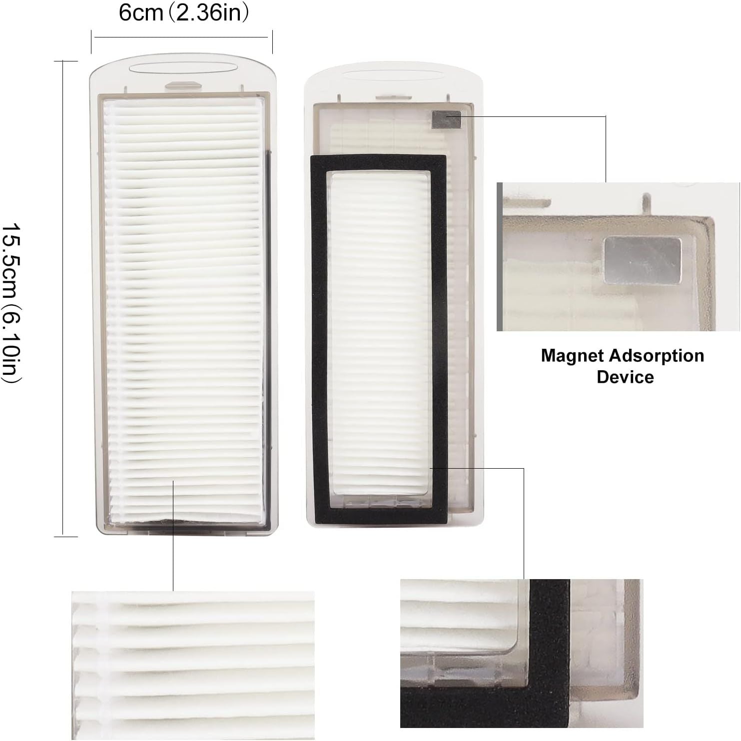 Replacement Accessories Compatible with Robot Sweeping Narwal T10,Microiber X2 ilters X4 Side Brushes X4 Mop Cloth X1 Brush