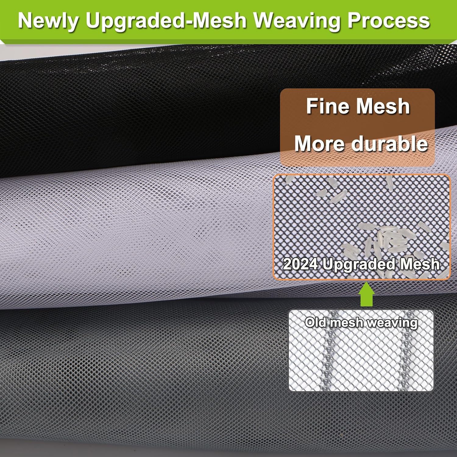 Magnetic Screen Door Self Closing, 78 x 84 inch, Grey Upgraded Polyester Thicken Mesh Mosquito Net for Patio Door, with Magnets, Keep Bugs Out, with Hook Tape