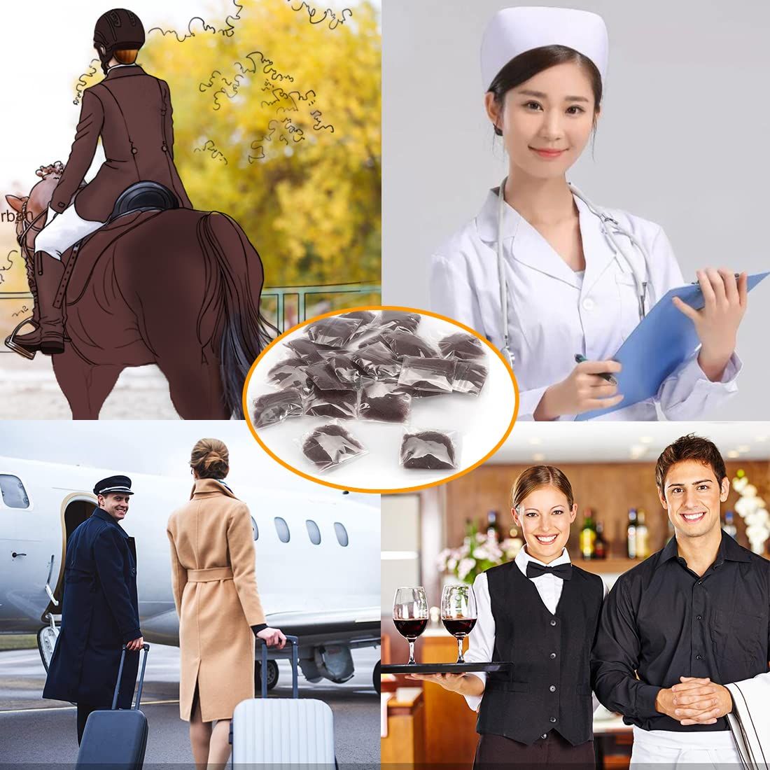 20 Pcs Hair Nets for Women Bun,Invisible Hair Nets Elastic Edge Mesh Coffee