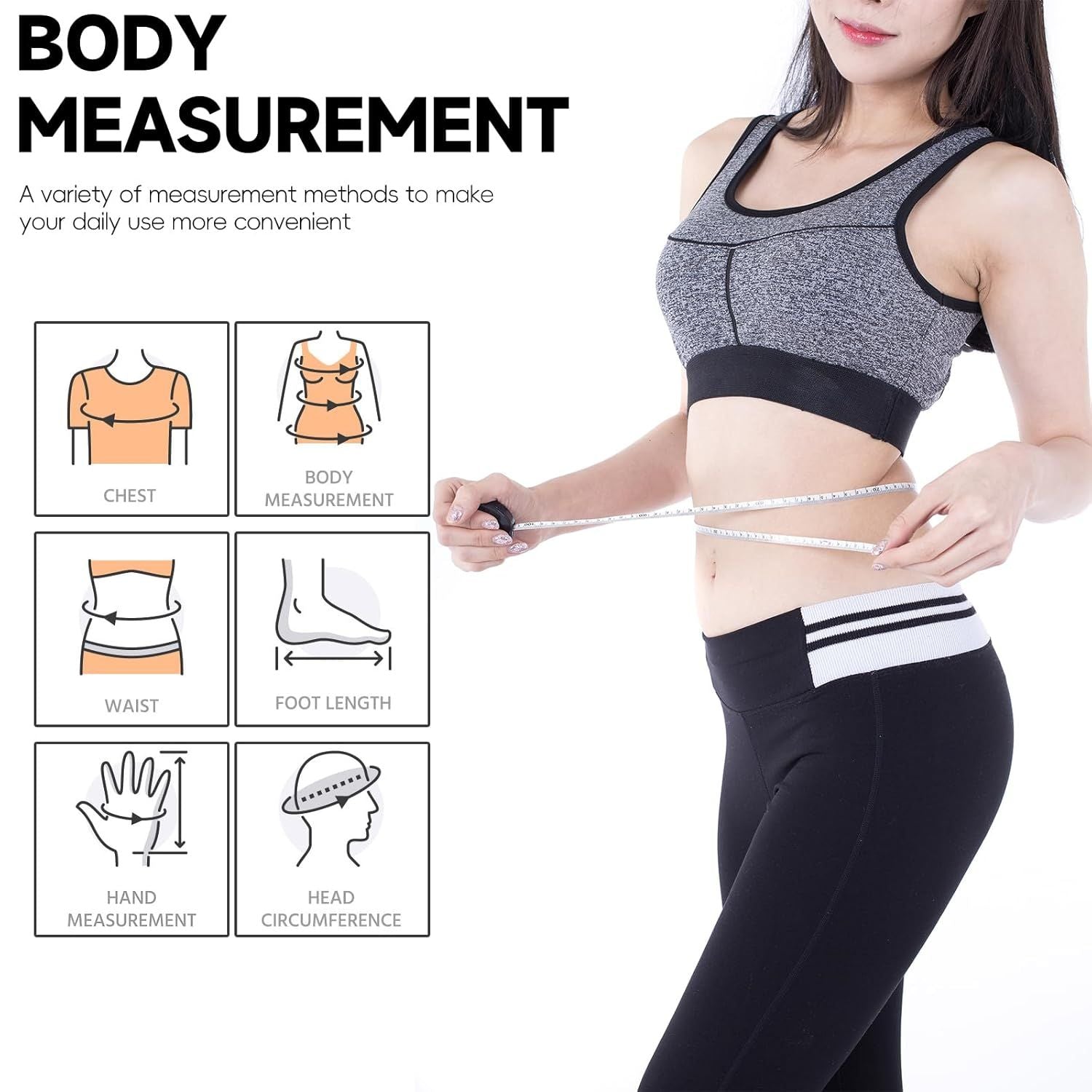 1 Pack Soft Tape Measure Retractable Measuring for Body Fabric Sewing Tailor,Black Sewing Tape Measures,Small Push ButtonDouble Scales Rulers 79-inch 2 Meter Black White