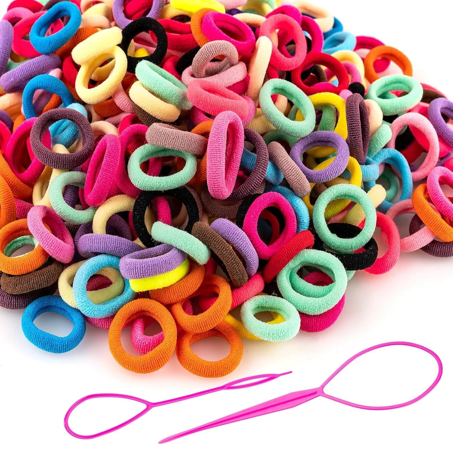 360 Pcs Baby Hair Ties, Small No Damage Elastic Hair Bands for Toddlers, Little Girls and Kids, Soft Ponytail Holders, Baby Hair Accessories 20 Colors