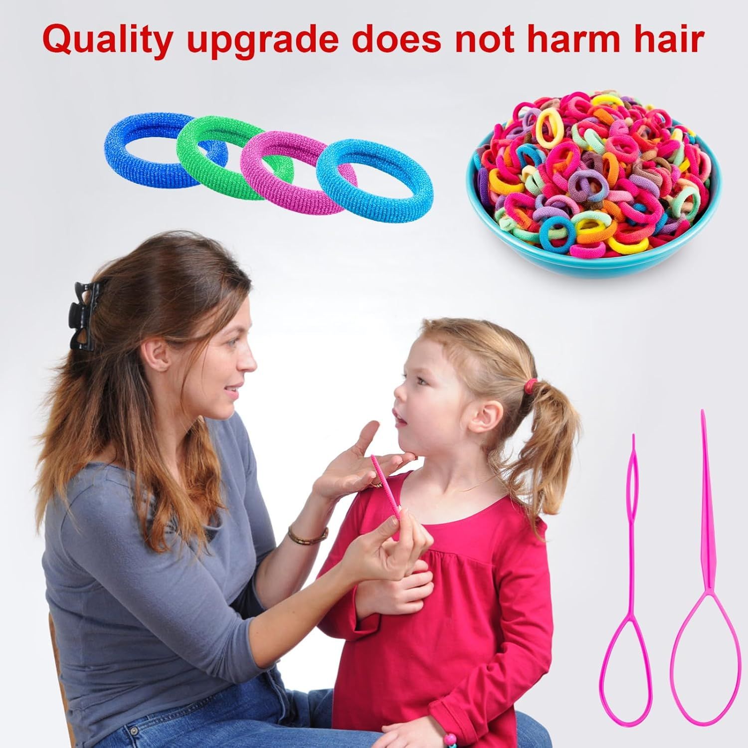 360 Pcs Baby Hair Ties, Small No Damage Elastic Hair Bands for Toddlers, Little Girls and Kids, Soft Ponytail Holders, Baby Hair Accessories 20 Colors