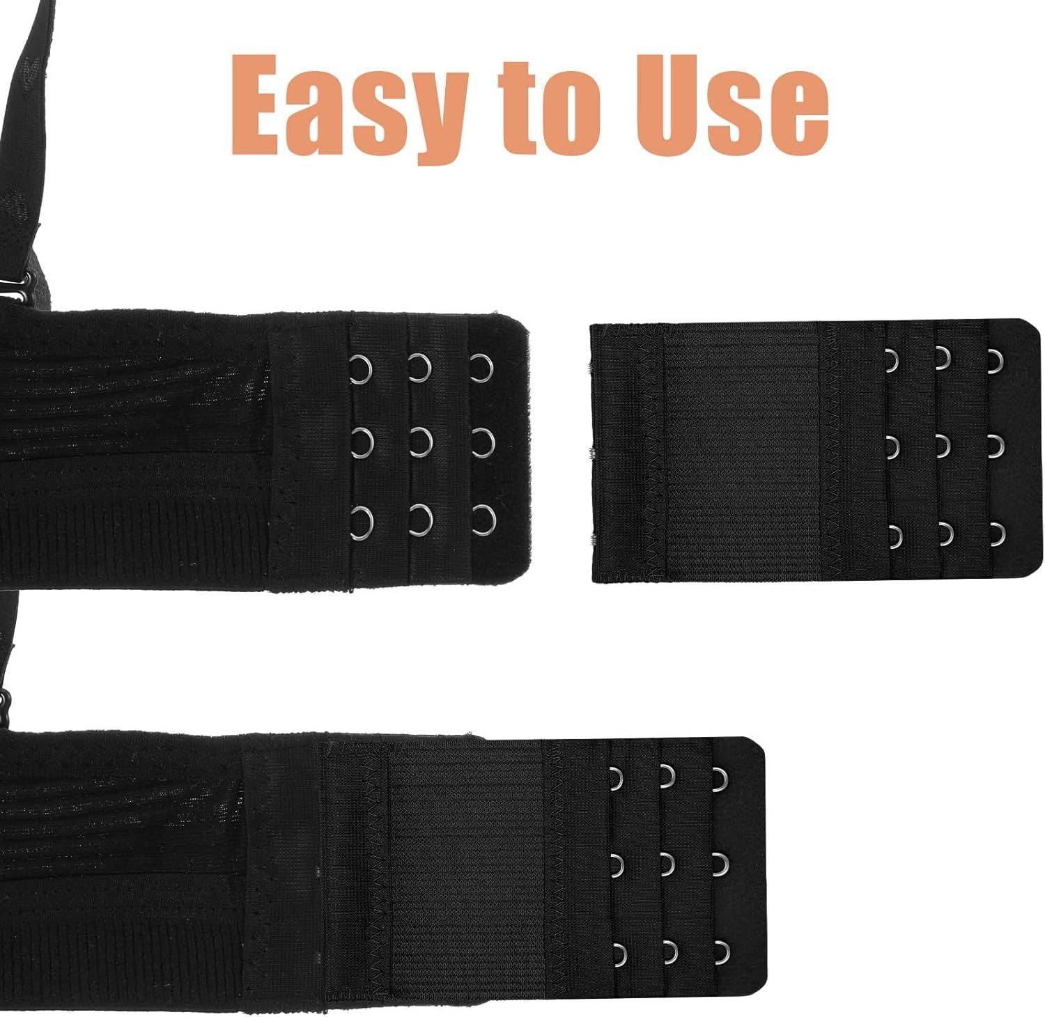 8Pcs Bra Extenders 3 Hooks, 4 * 0.8 Inch 3 Hook Bra Extender Adjustable Comfort Fit for Maternity and Sports Use Multicolor
