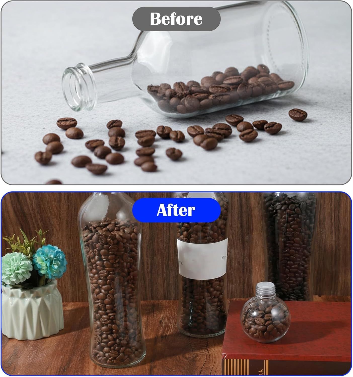 60Pcs Salt and Pepper Stoppers Plugs, 6 Sizes 13/15/17/18/19/23 mm Plastic Bottle Plugs, Leak-Proof Clear Caps for Spice Containers & Shaker Bottles, Reusable