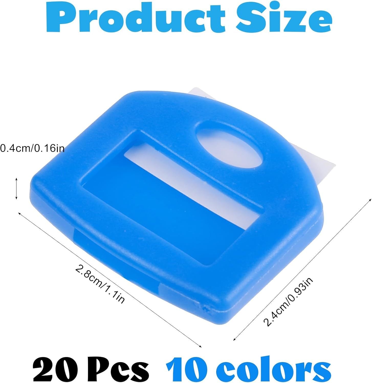 20 Pcs Colored Key Covers, Key Identifiers Covers Markers Tags with Keys Labels for House Keys, Easy Organization 10 Colors