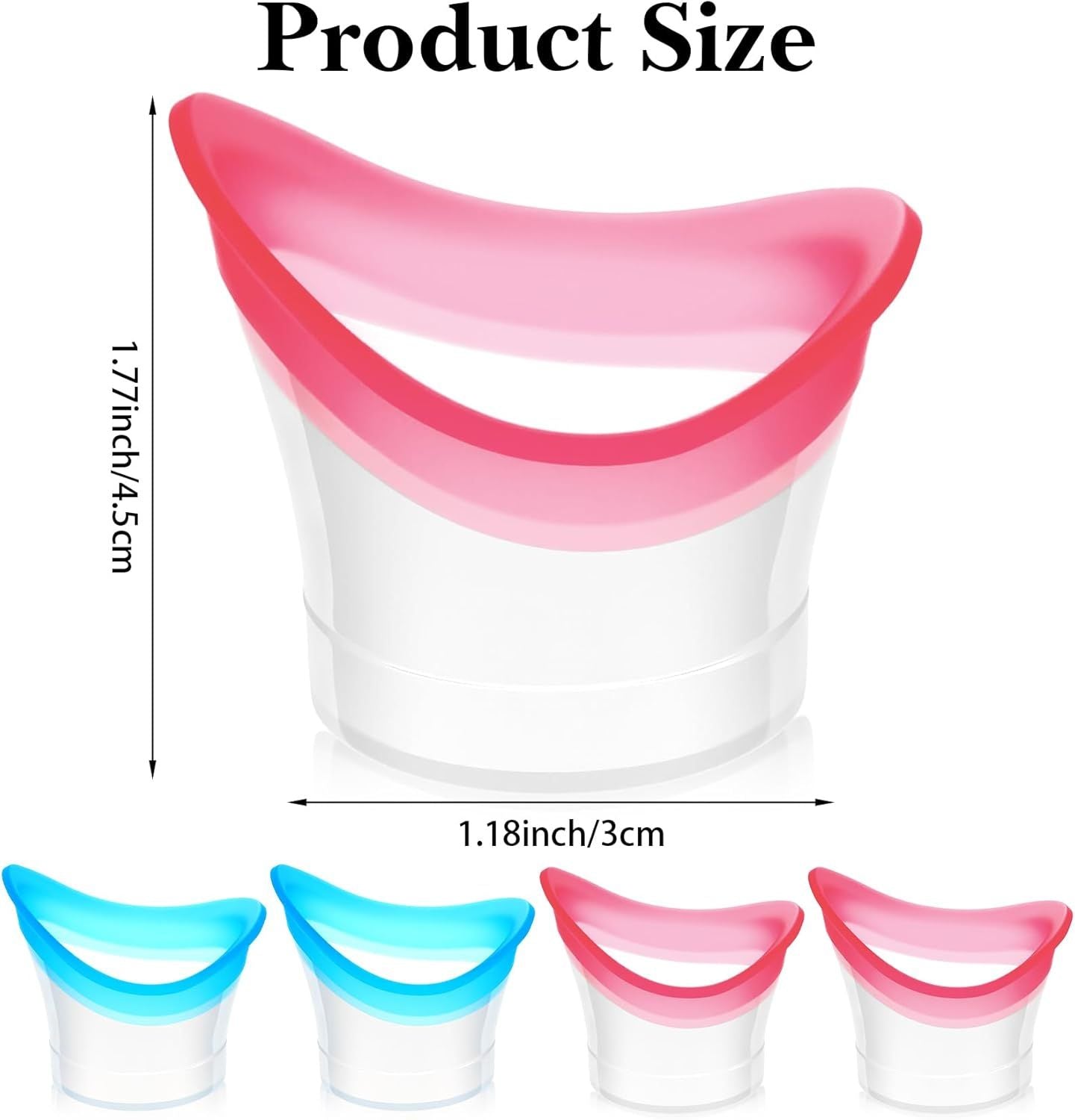 4 Pcs Eye Wash Cup, Eye Cups for Eyes Wash Silicone Eyes Cleansing Cups for Quick & Effective Rinse, Portable Tool for Dust, Makeup, Irritants