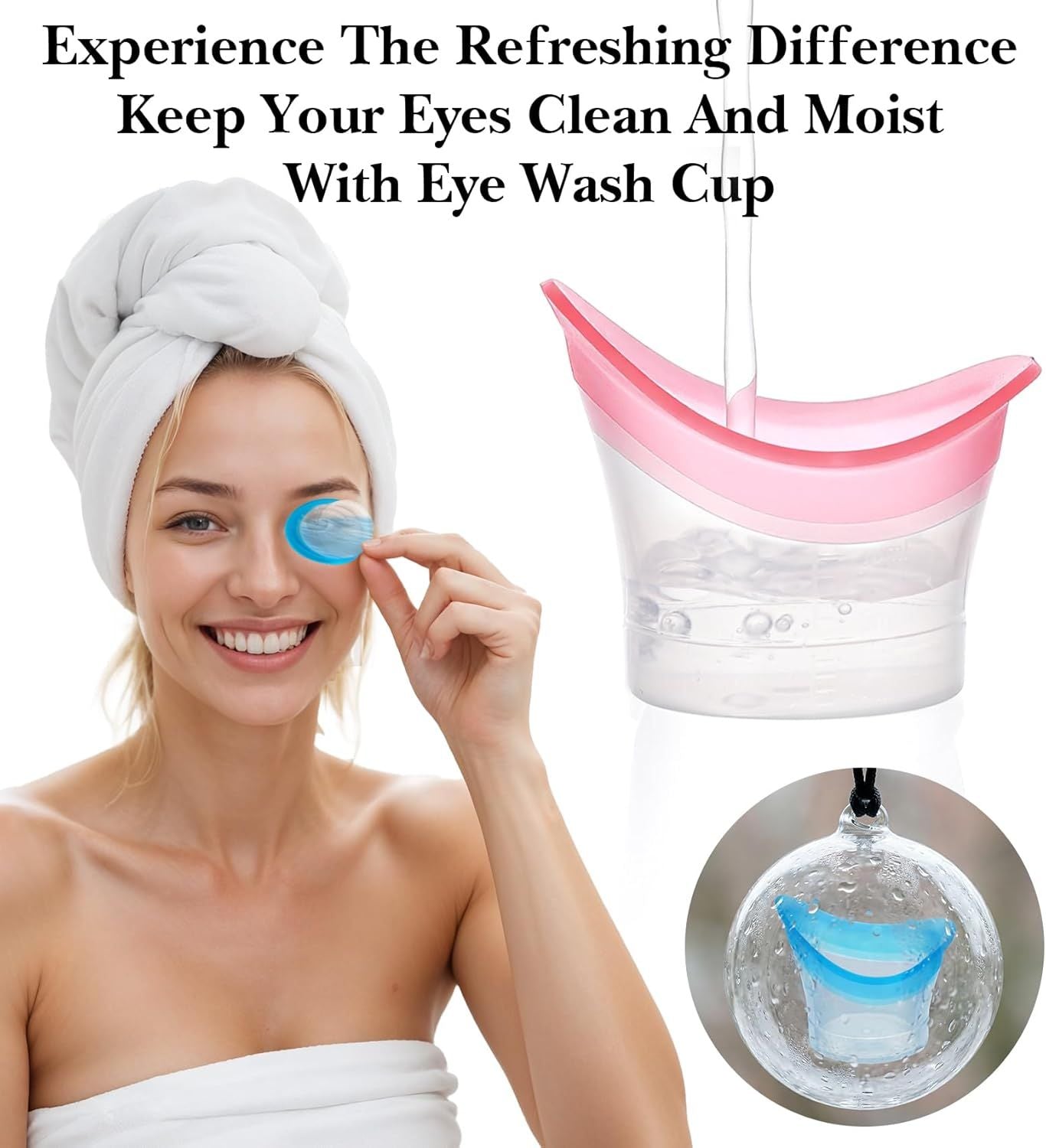 4 Pcs Eye Wash Cup, Eye Cups for Eyes Wash Silicone Eyes Cleansing Cups for Quick & Effective Rinse, Portable Tool for Dust, Makeup, Irritants